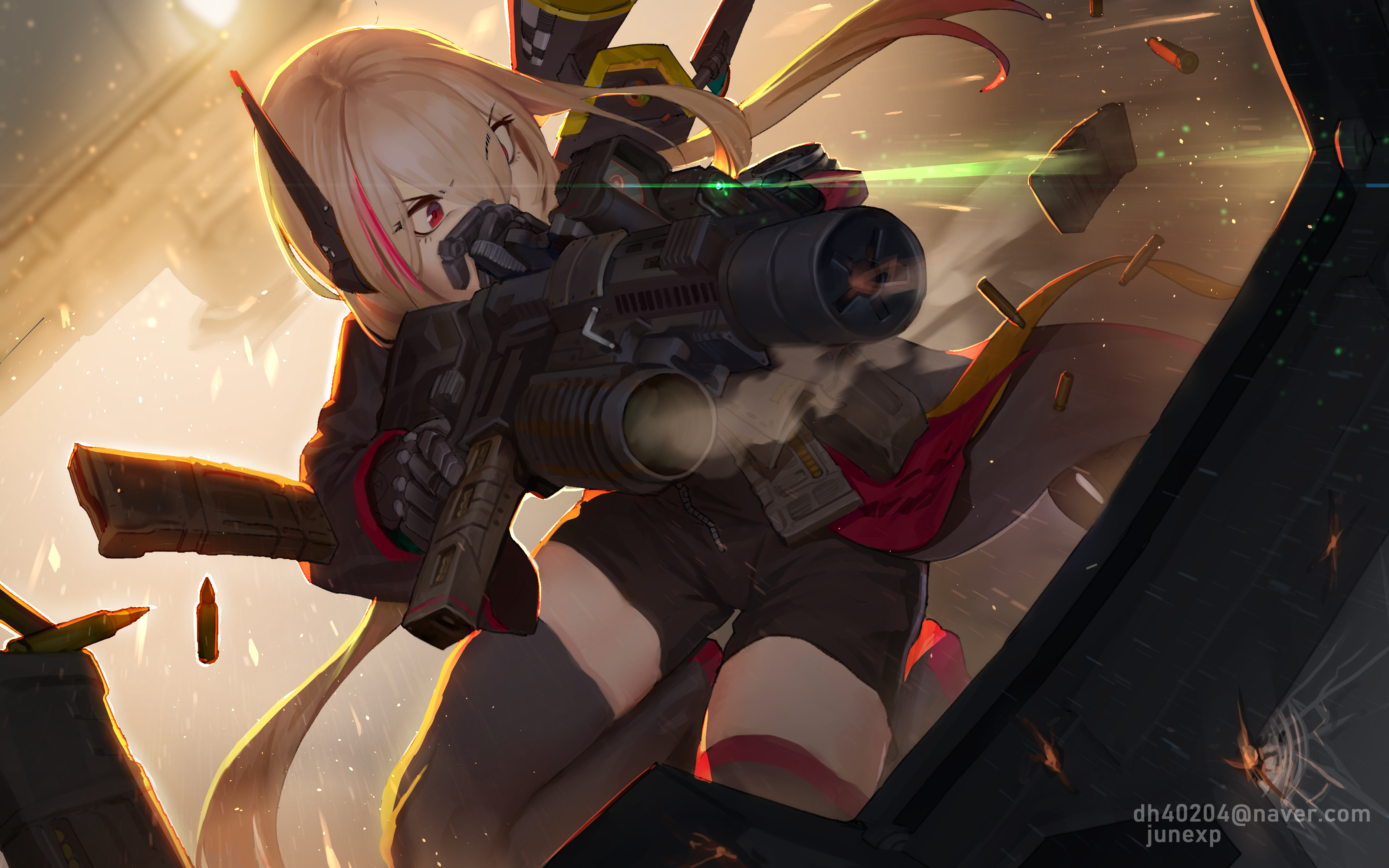 M4 Girls Frontline Video Games Anime Girls Anime Blonde Bangs Laser Bullet Weapon Girls With Guns Fa 3200x2000