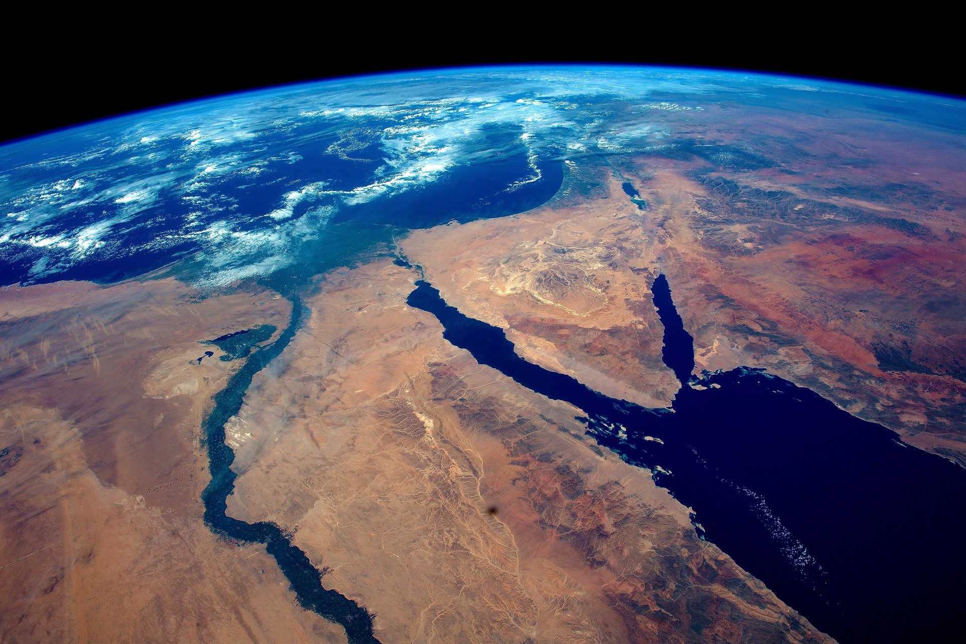 Space Africa Earth Egypt Palestine Nile Jordan Country Saudi Arabia Mediterranean Red Sea 1920x1280