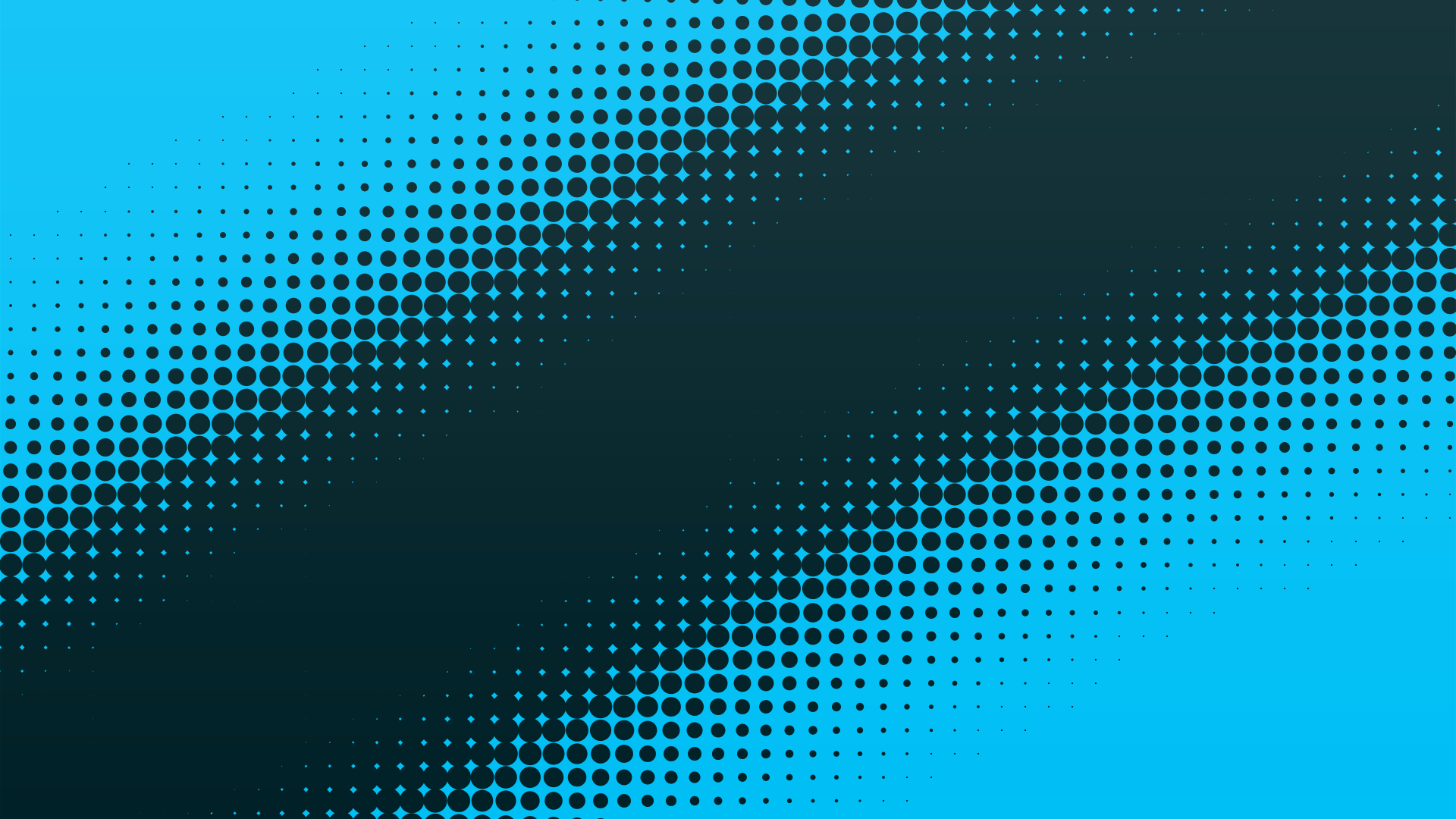 Halftone Pattern Digital Art Graphic Design Cyan Dots Cyan Background 1920x1080