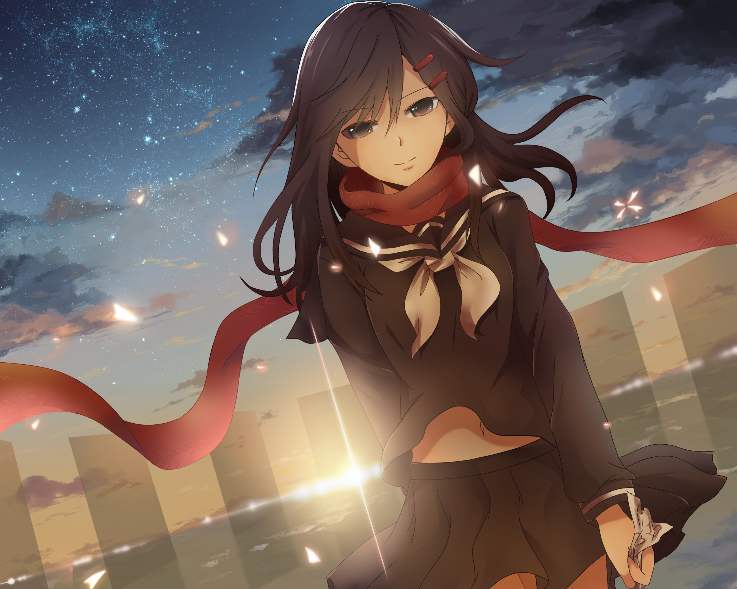 Anime Anime Girls Scarf Tateyama Ayano Kagerou Project School Uniform 2550x2040