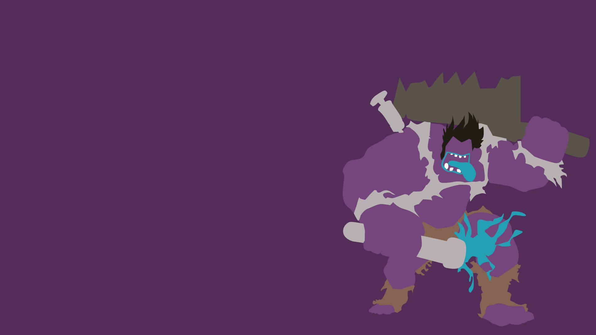 Purple Dr Mundo Simple Background Tongue Out Purple Background 1920x1080