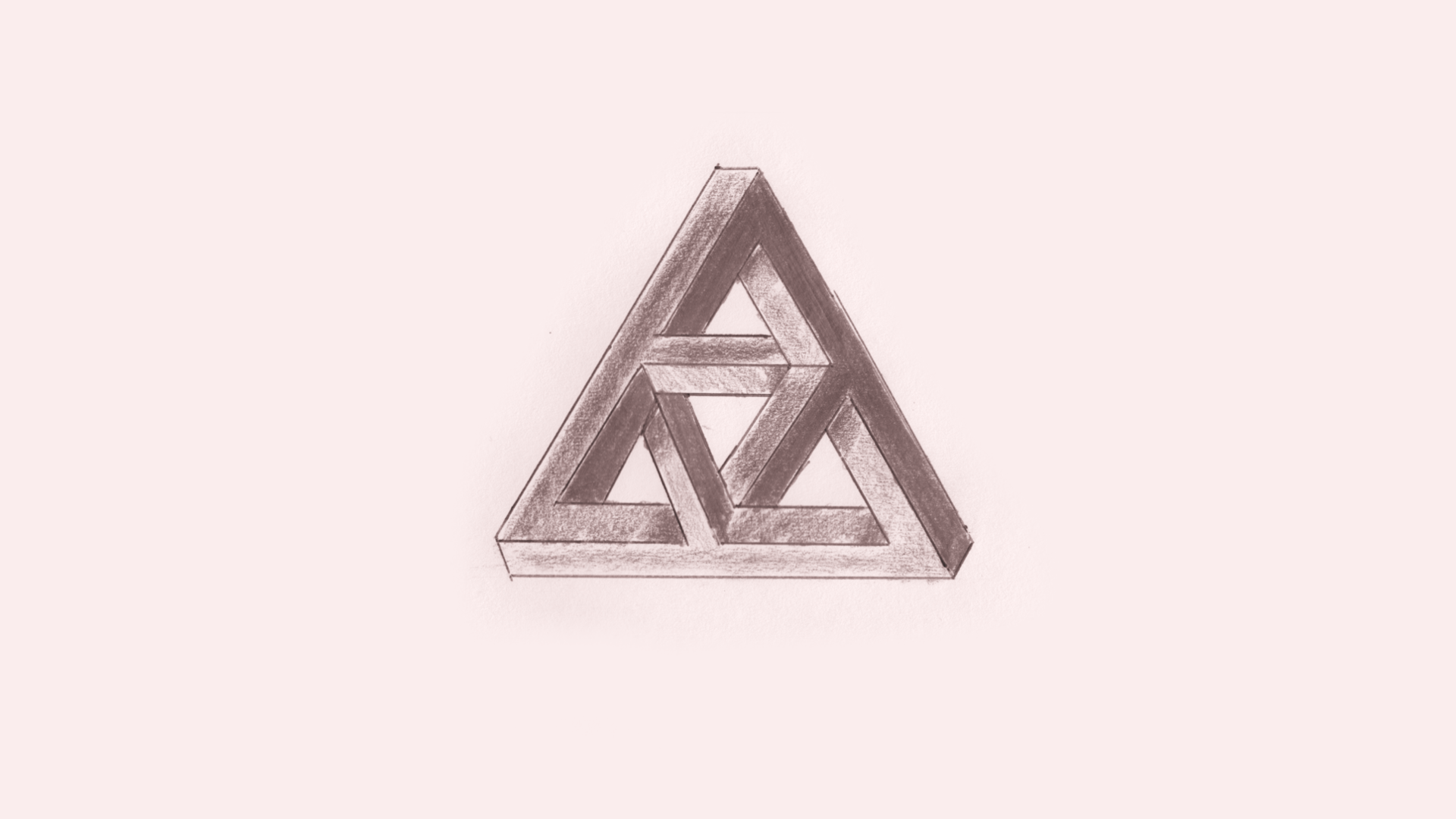 Triangle Penrose Triangle Drawing Sketches 1920x1080