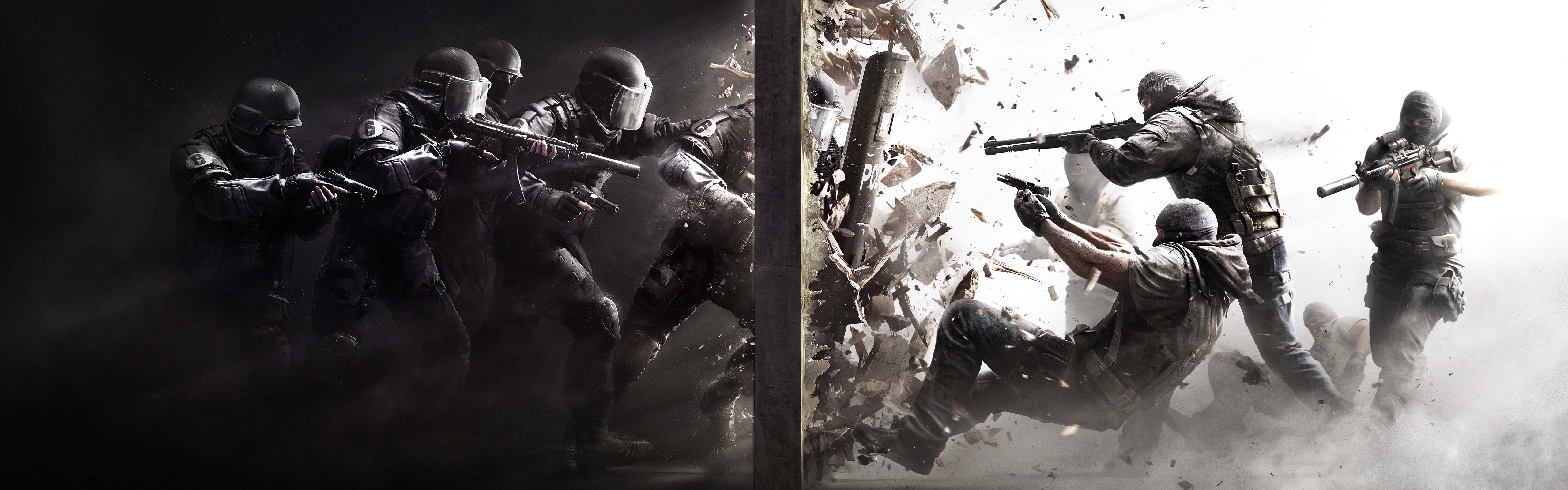 Rainbow Six Video Games Tactical Special Forces Dual Monitors Multiple Display 5120x1600