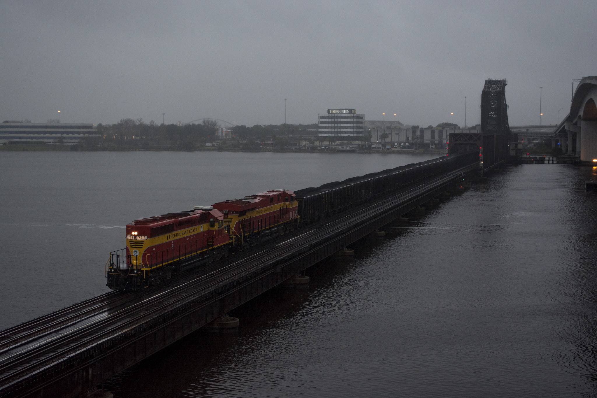 Train Diesel Locomotive Bridge 2048x1365