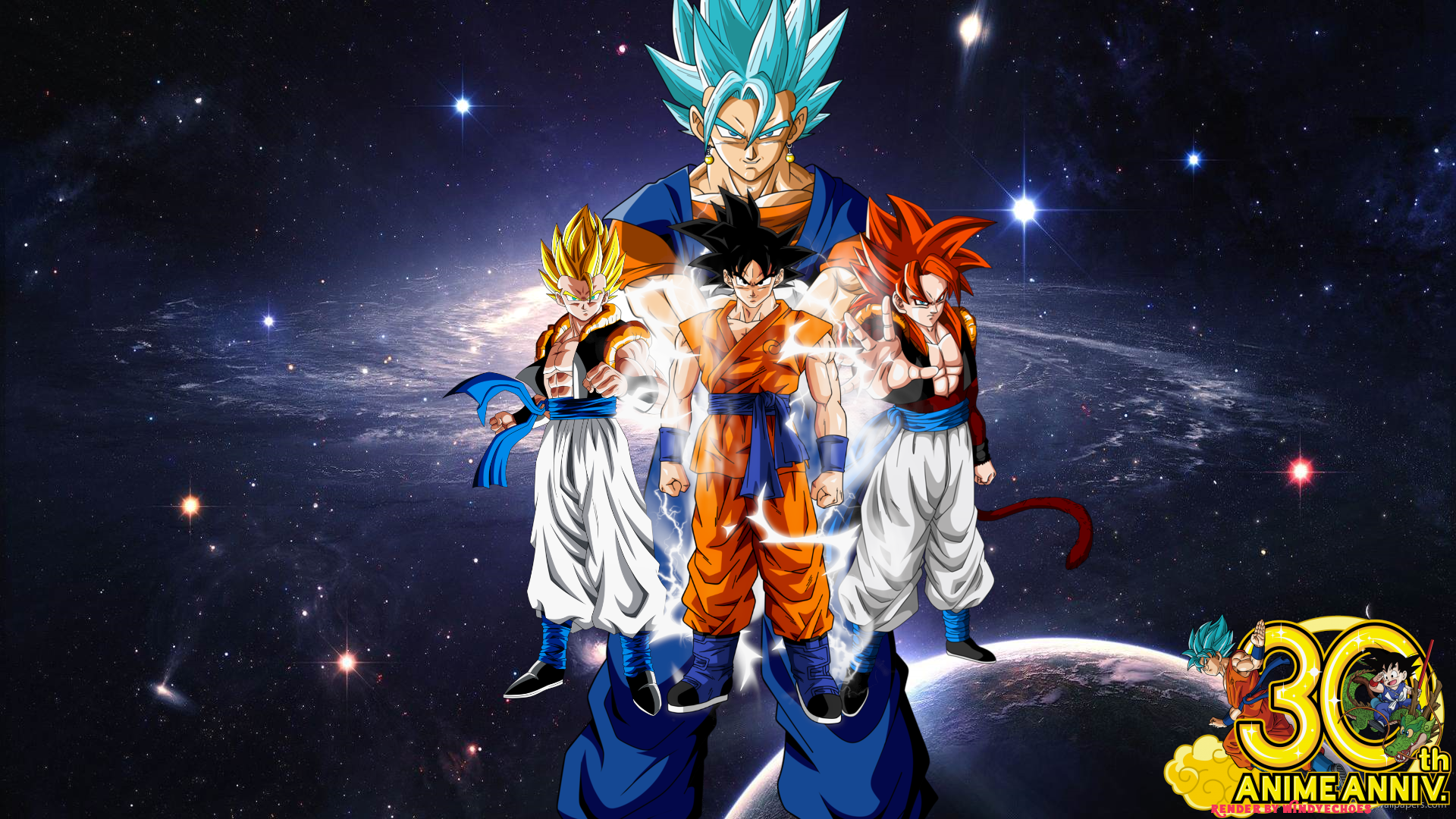 Vegito Dragon Ball SSGSS Vegito Gogeta Dragon Ball SS4 Gogeta Dragon Ball Super Goku 1920x1080