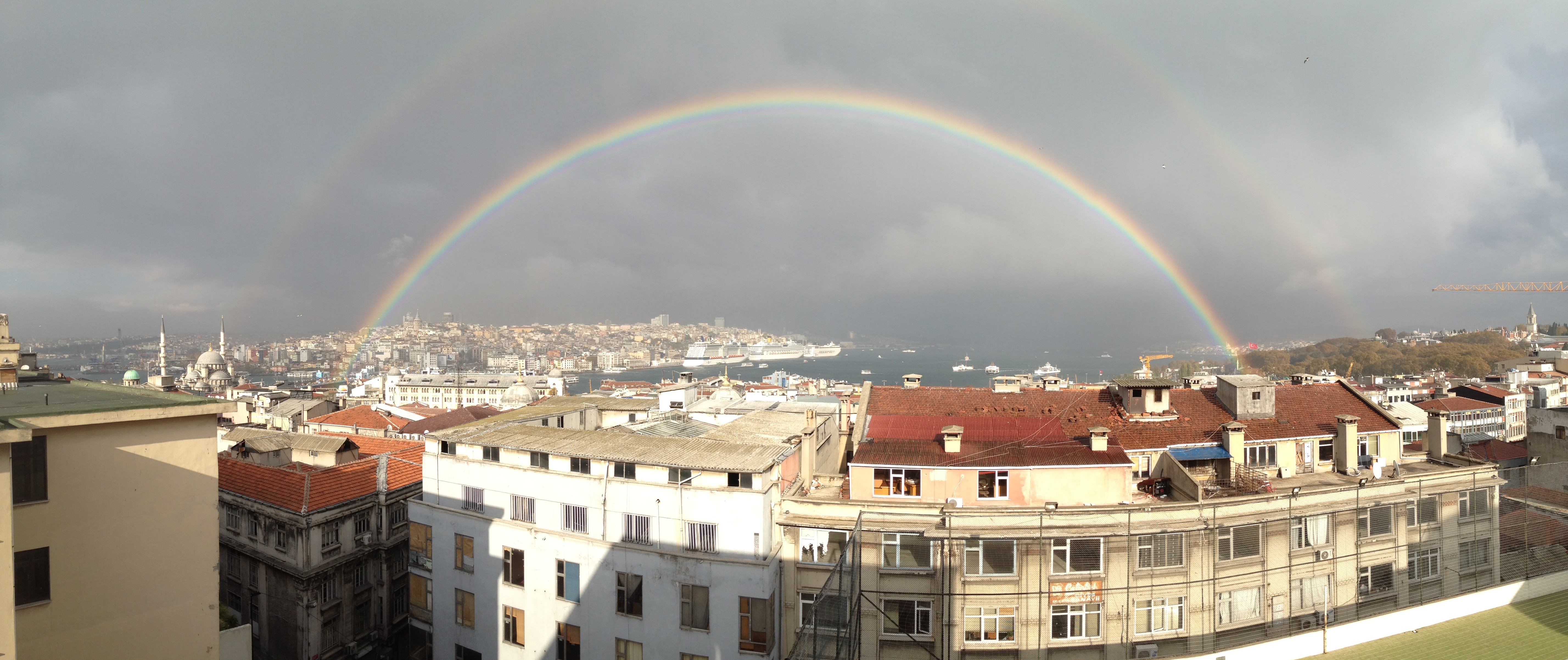 Istanbul Bosphorus Rainbows 5712x2404