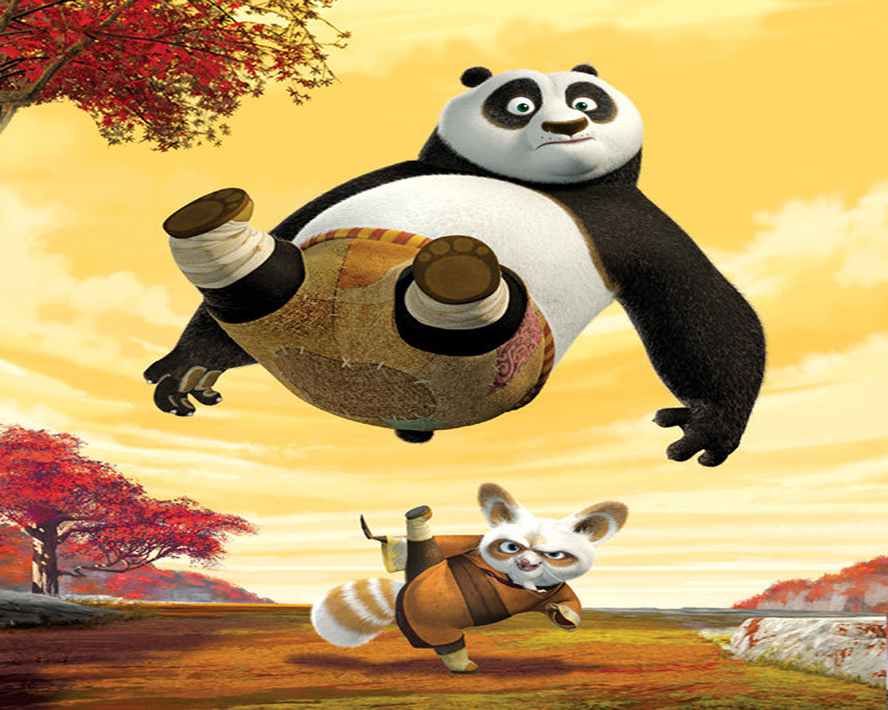 Kung Fu Panda Po Kung Fu Panda Shifu Kung Fu Panda 1280x1024