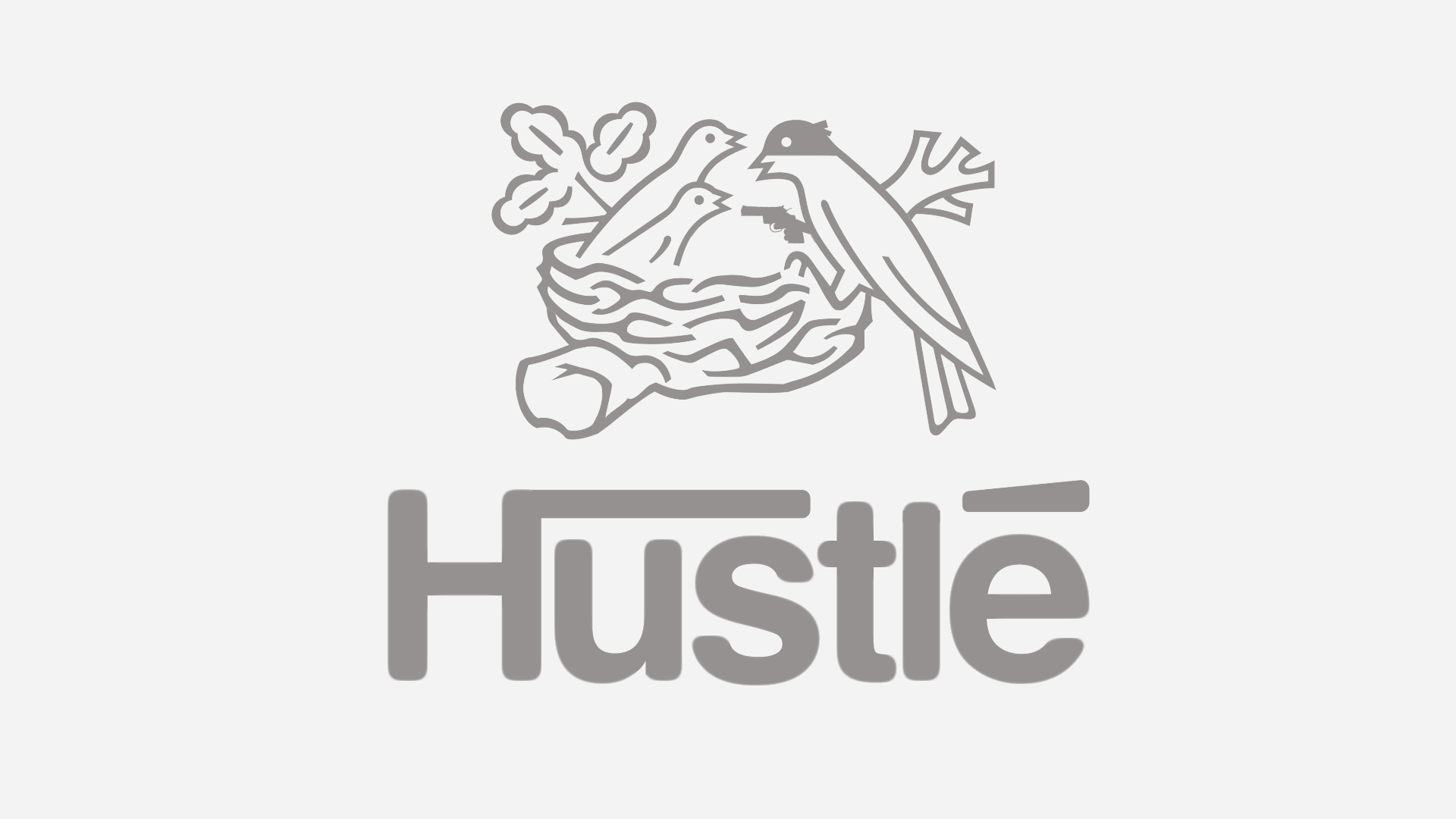 Logo Hustle Simple Background 1920x1080