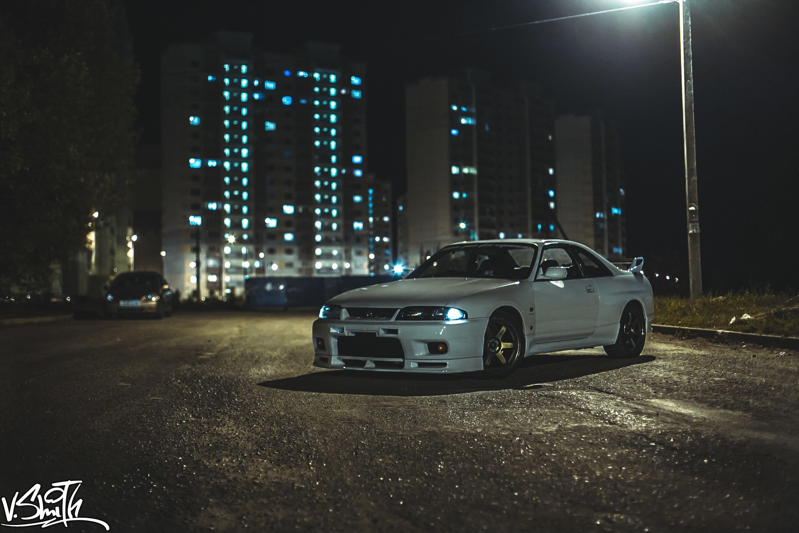 Car Nissan Skyline GT R Lights Nissan Skyline GT R R33 2560x1707