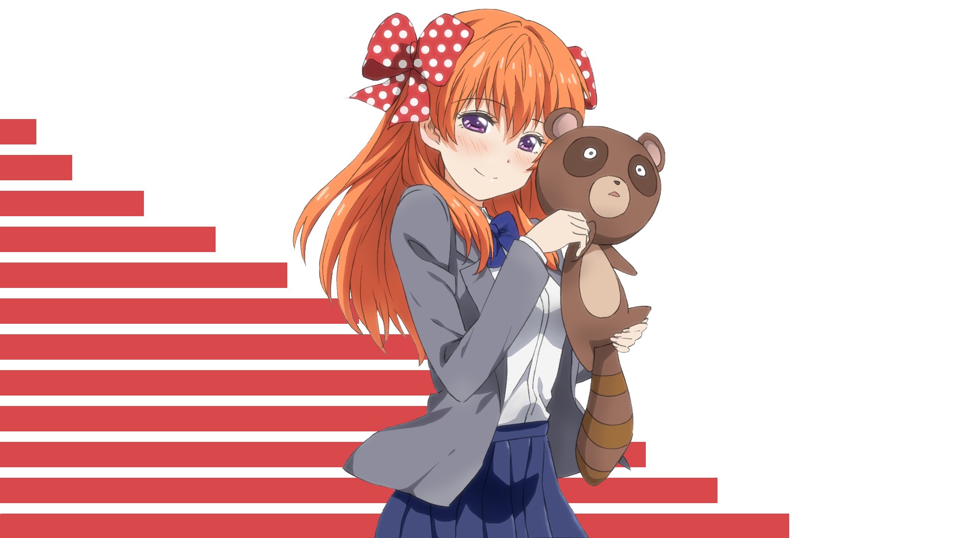 Gekkan Shoujo Nozaki Kun Sakura Chiyo Anime Girls Lines Purple Eyes Anime 1920x1080