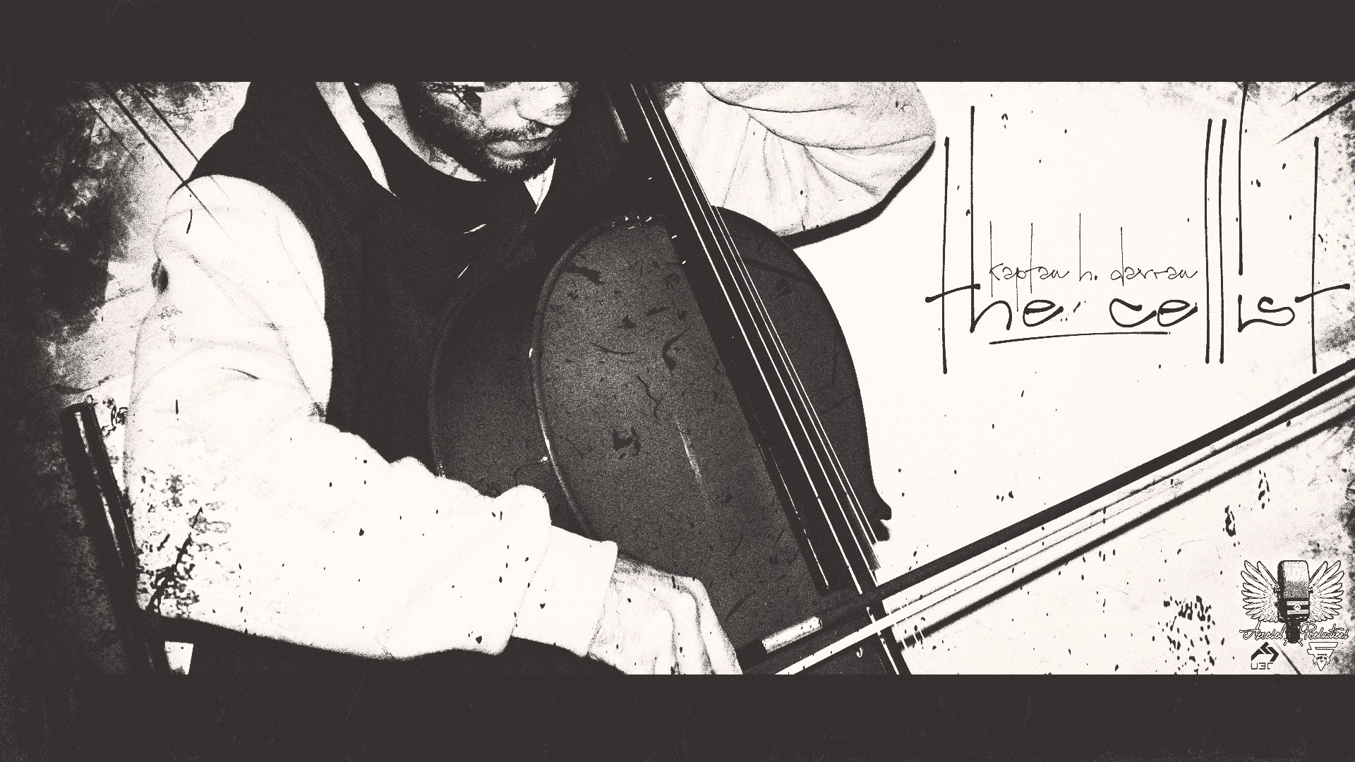 Kaptan H Davran Cello Album Covers The Cellist Aerosol Productions Monochrome 1920x1080