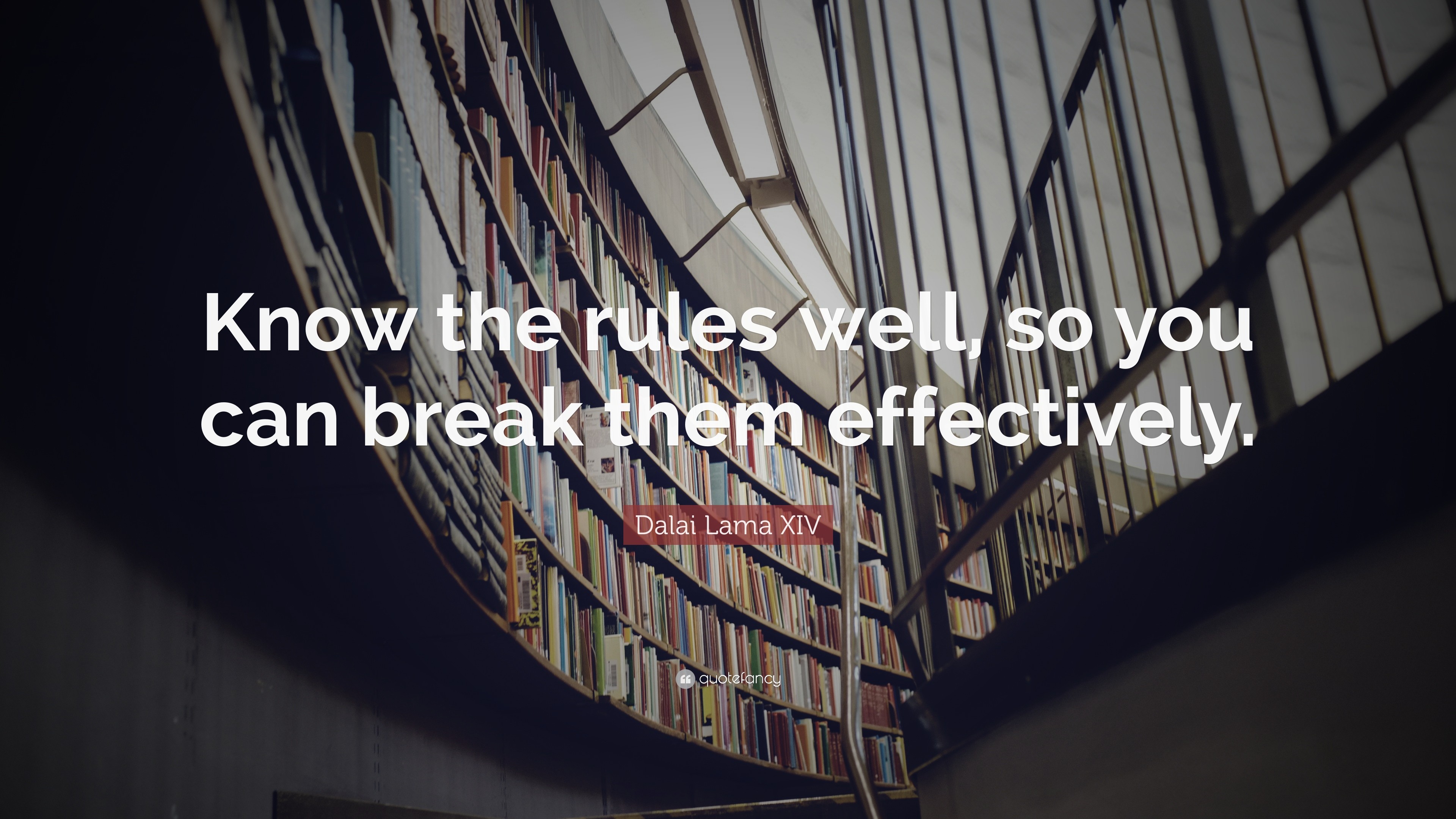 Quote Motivational Books Dalai Lama Buddhism Library Hallway Shelves Knowledge Typography Quotefancy 3840x2160