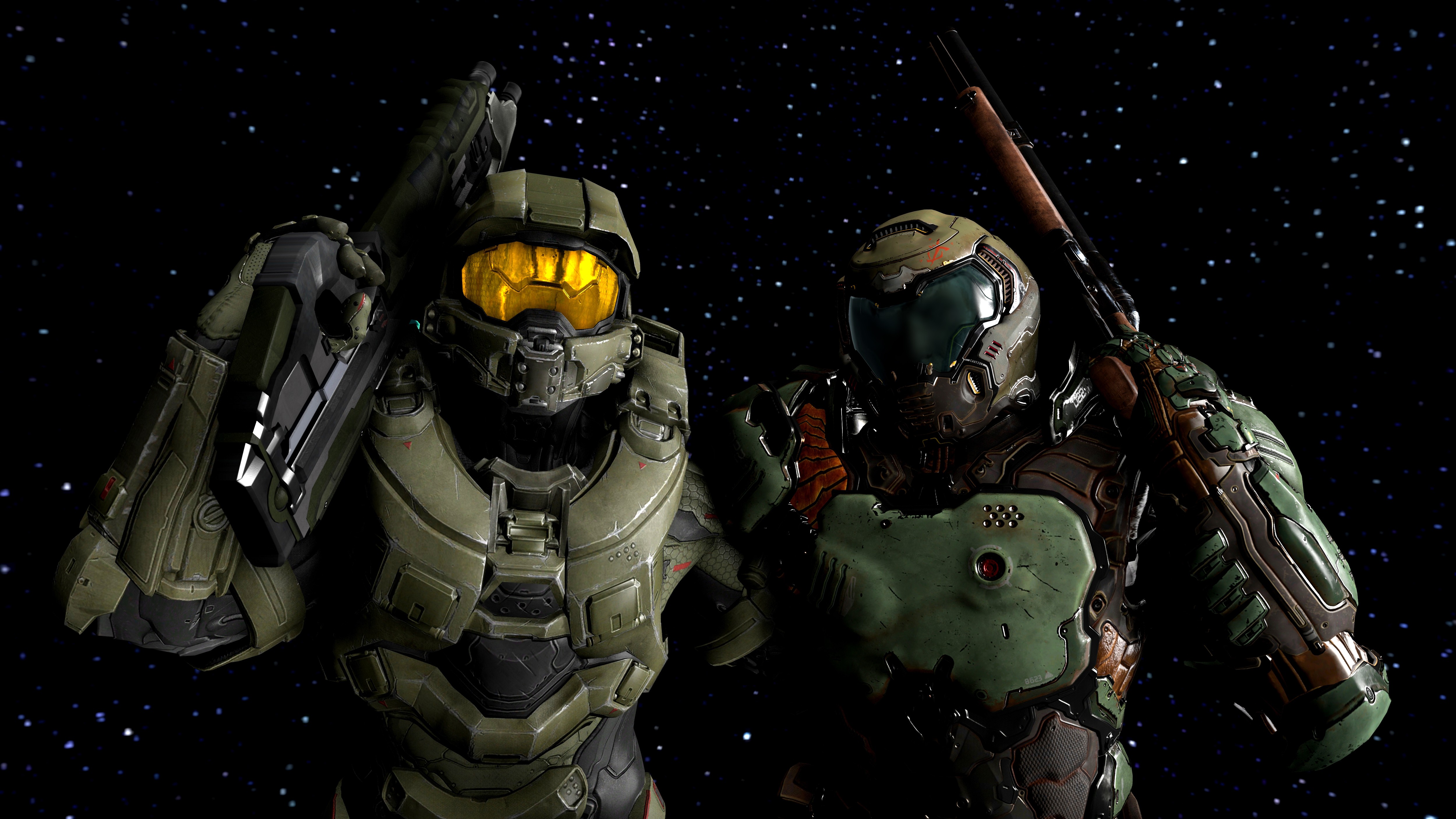 Source Filmmaker Halo 5 Guardians Master Chief Doom 4 Doom Game 5000x2812