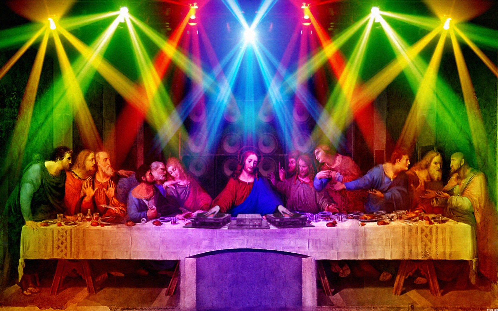 Parody Turntables The Last Supper The Last Supper Disco Parody 1680x1050