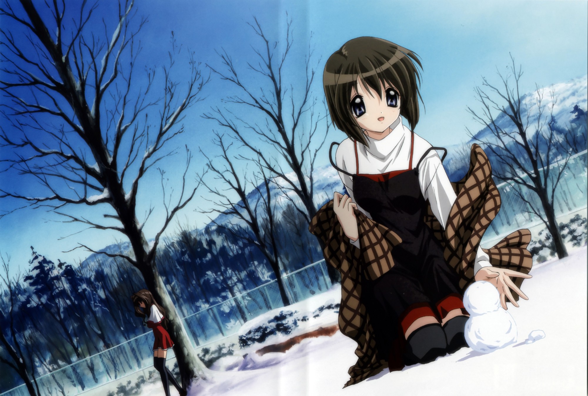Anime Girls Winter Kanon 2000x1345