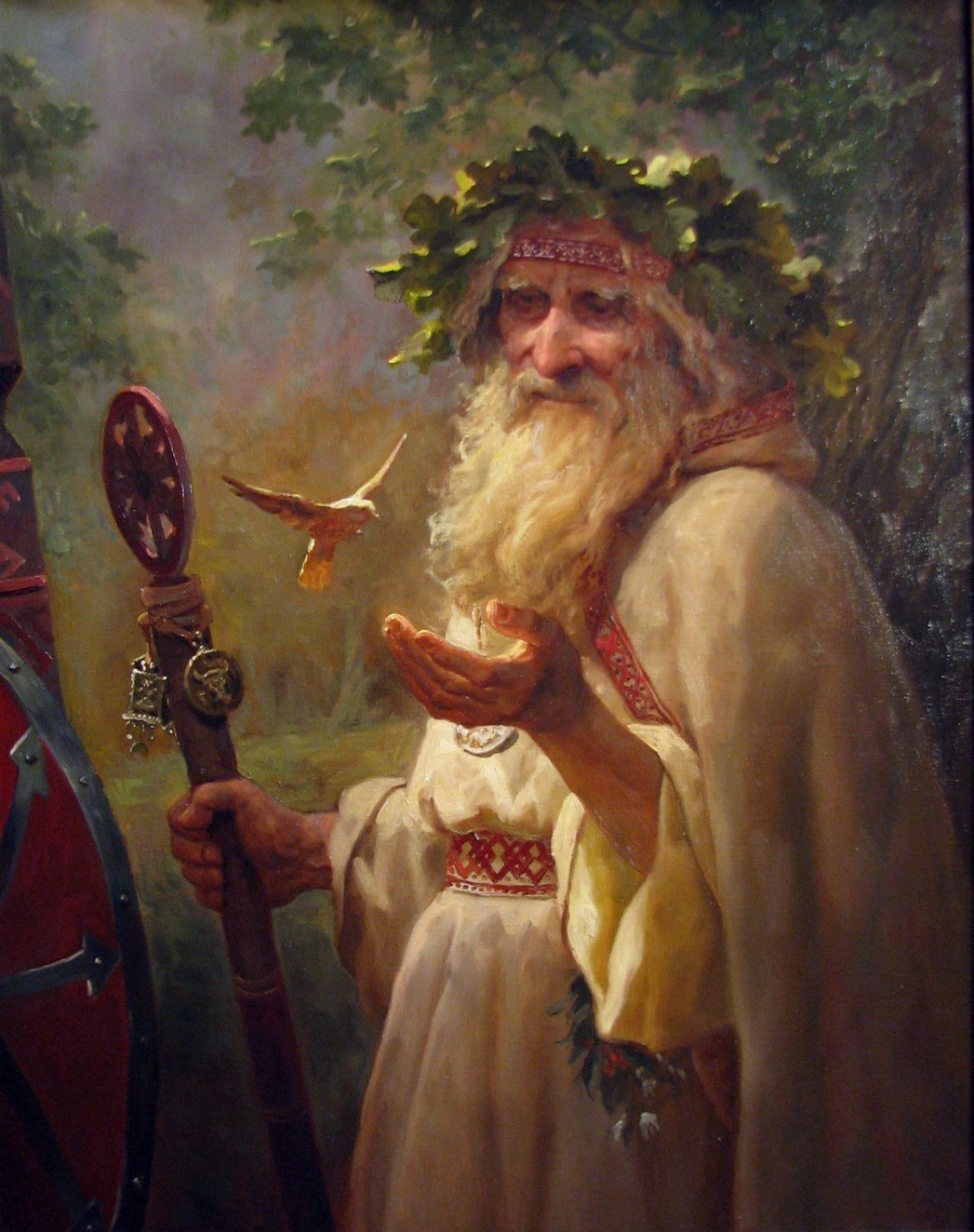 Painting Painting Saint Merlin Wizard 1047x1324