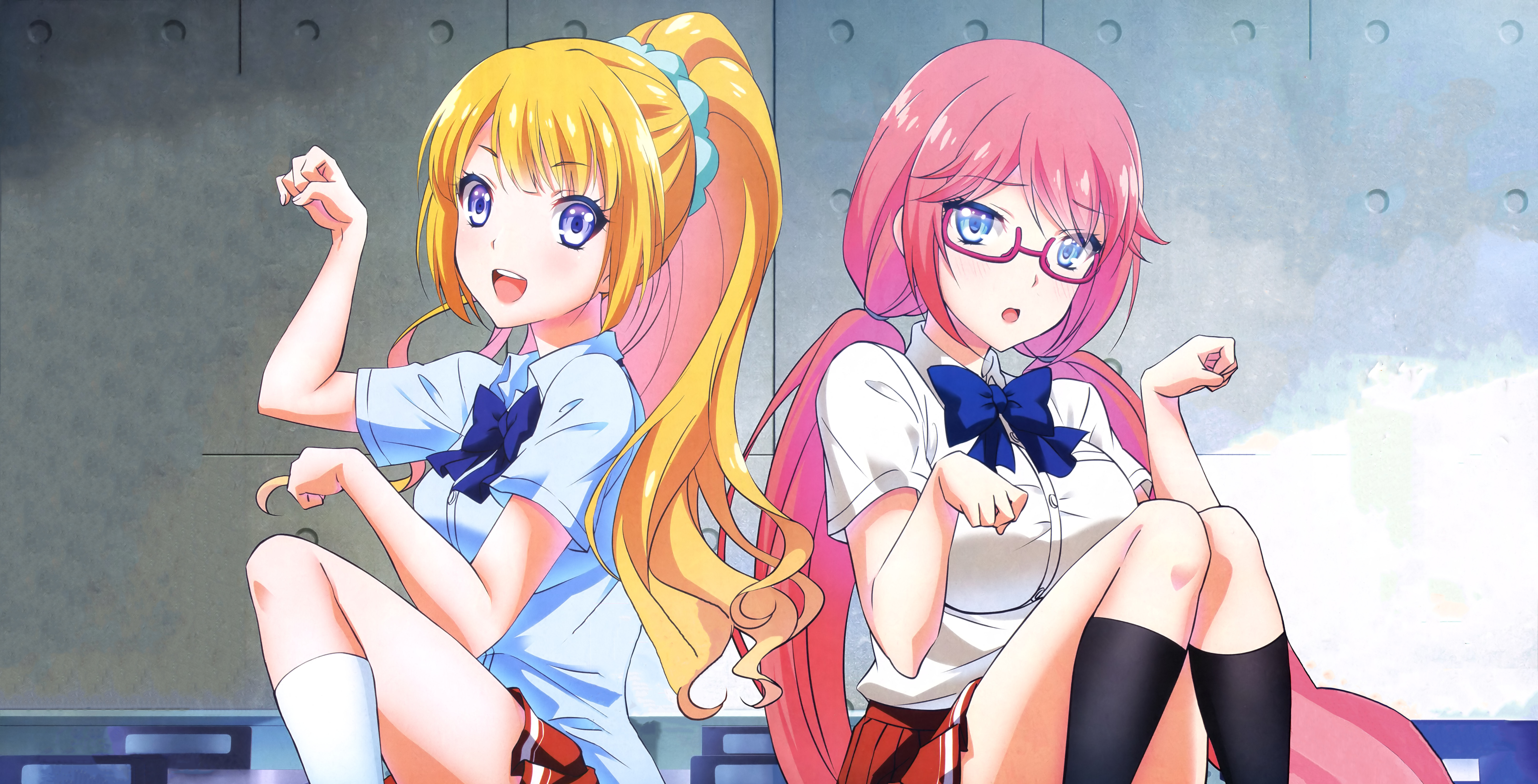 Anime Anime Girls Youkoso Jitsuryoku Shijou Shugi No Kyoushitsu E Karuizawa Kei Sakura Airi Long Hai 6460x3294