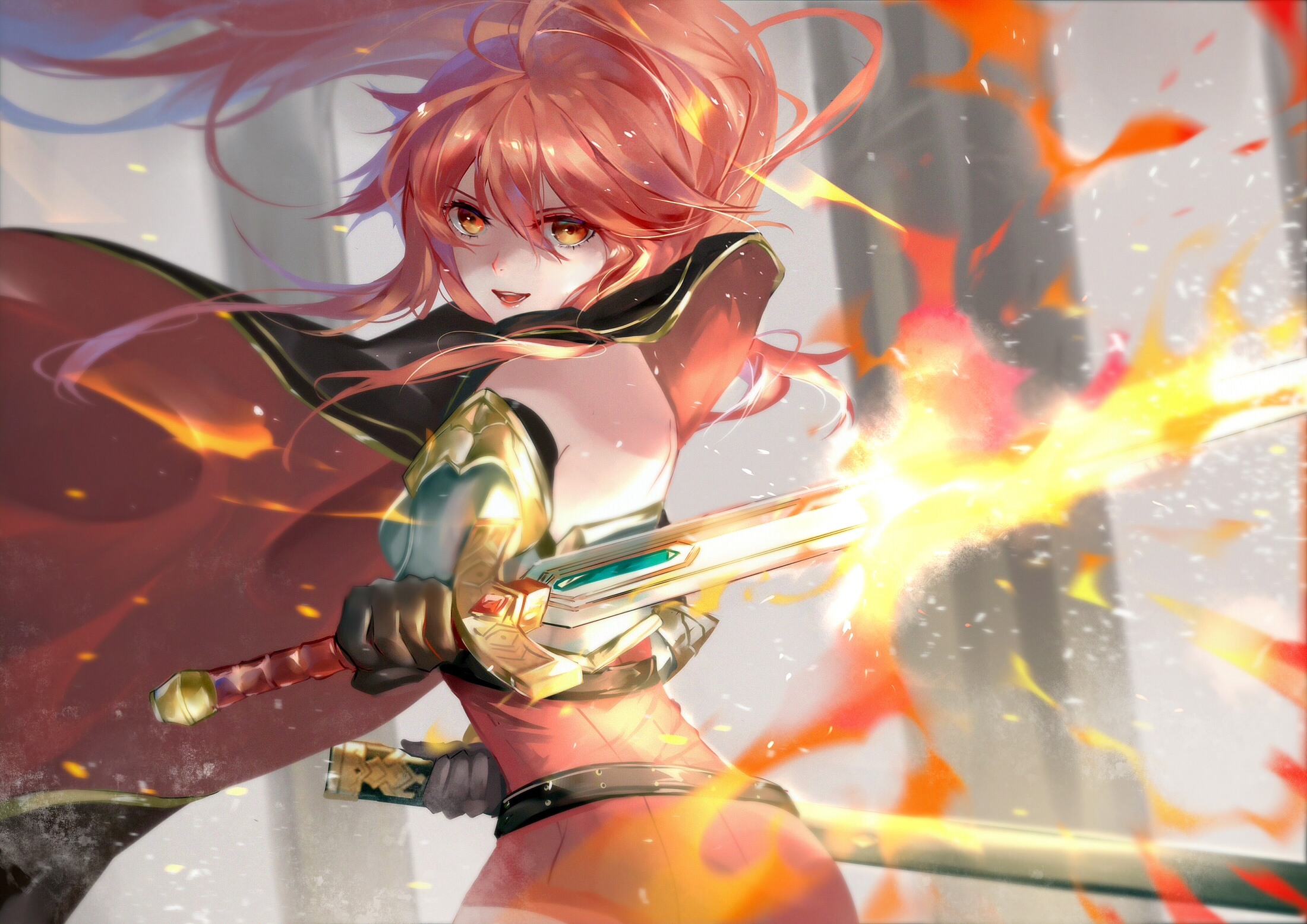 Epic Seven Video Game Characters Video Game Girls Anime Girls Women Redhead Long Hair Red Eyes Looki 2200x1555