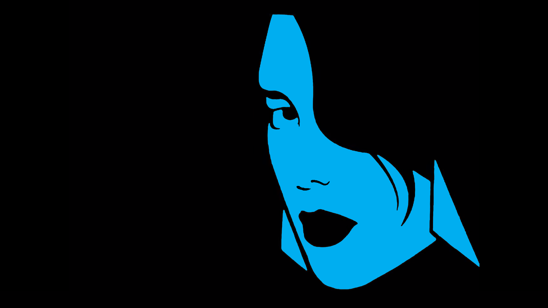 Grand Theft Auto Vice City Minimalism Simple Background Blue Face Illustration Women Rockstar Games  1920x1080