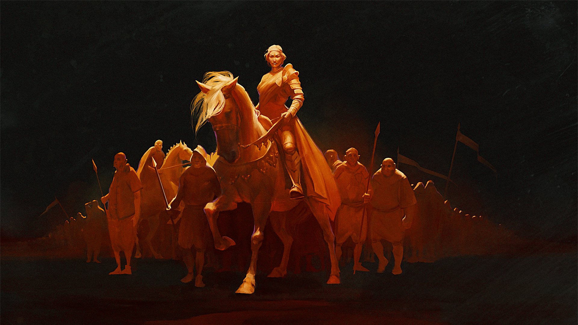 Digital Art Artwork Video Games Women Gwent Thronebreaker The Witcher Tales Horse Army 1920x1080