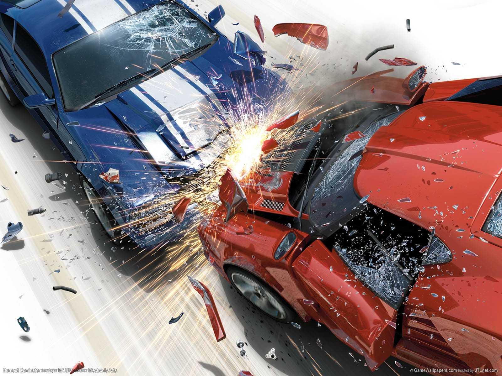 Burnout Video Game Crash Lamborghini Muscle Cars Destruction Video Games 1600x1200