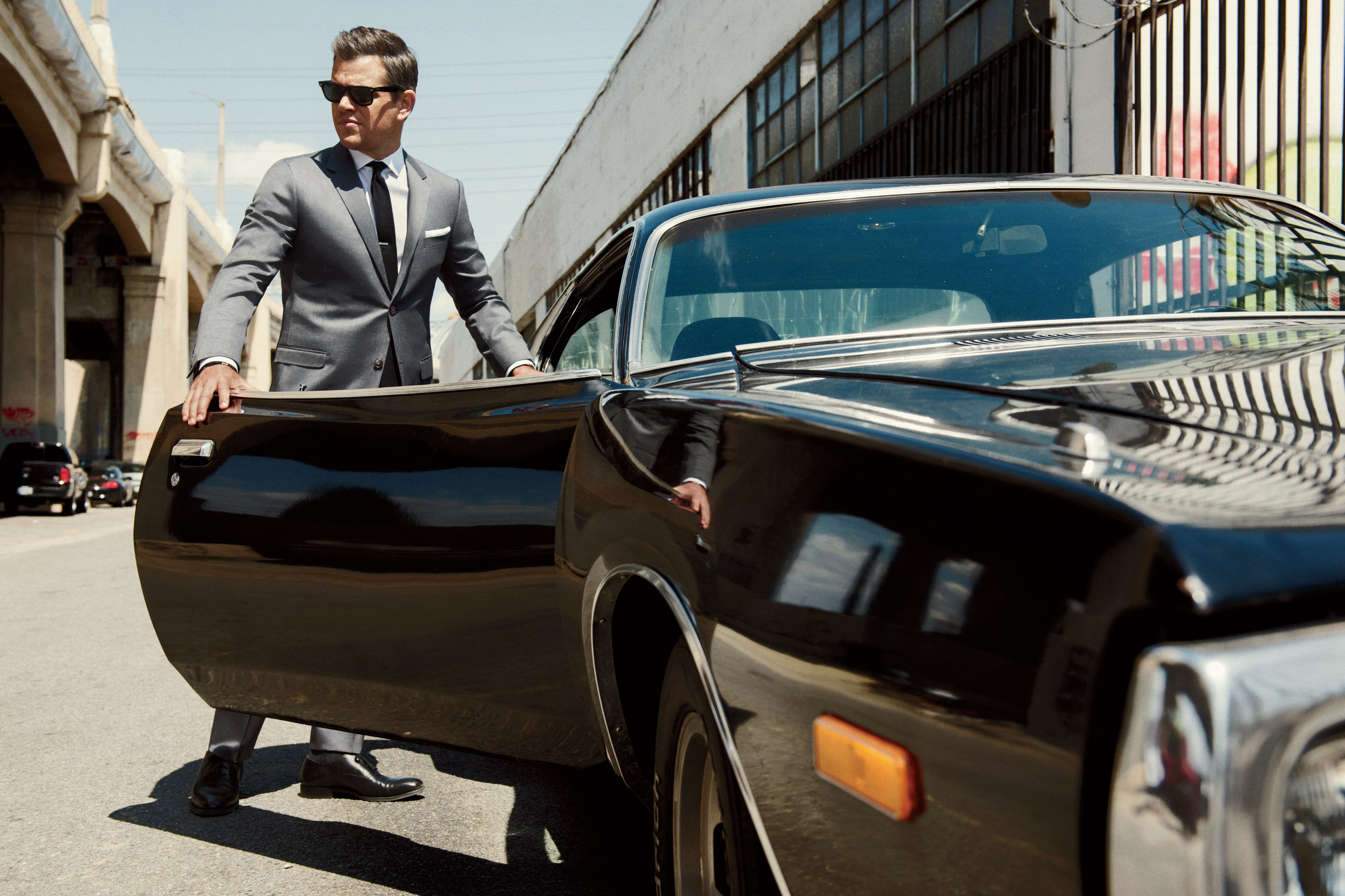 Matt Damon Actor American Car Suit Sunglasses 3000x2000