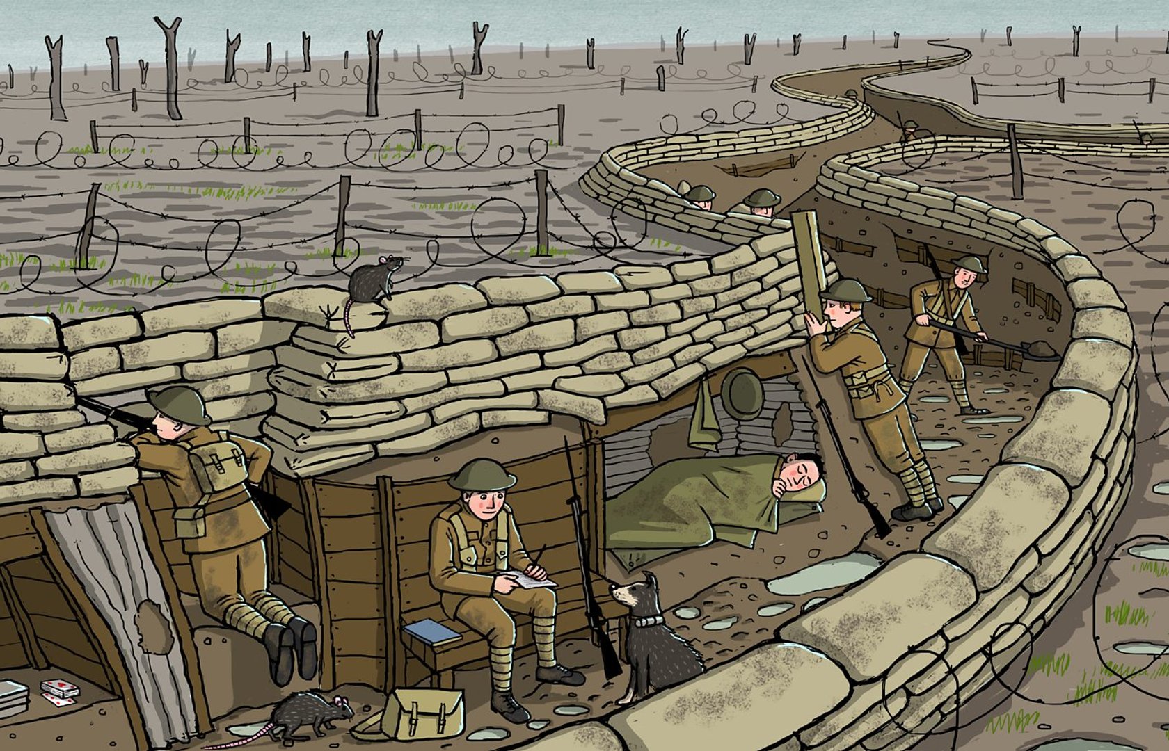 World War I Weapon Soldier Trenches 1680x1080