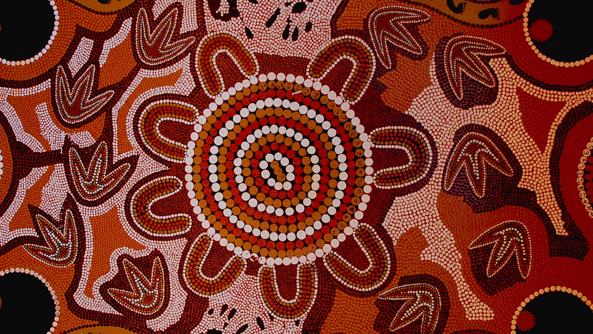 Australia Painting Aboriginal Tribal Artwork 1920x1080