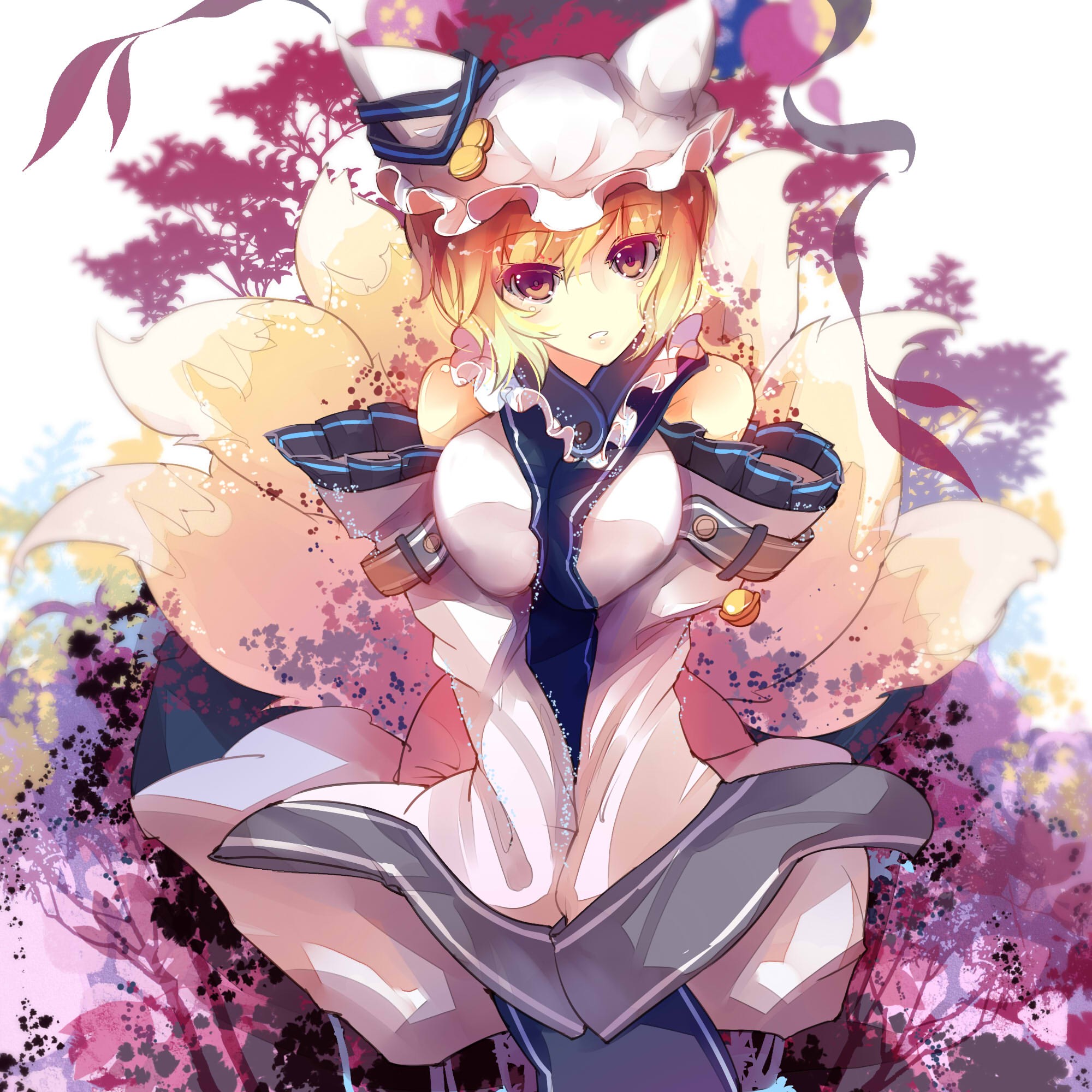 Touhou Yakumo Ran Blonde Anime Girls Anime 2000x2000