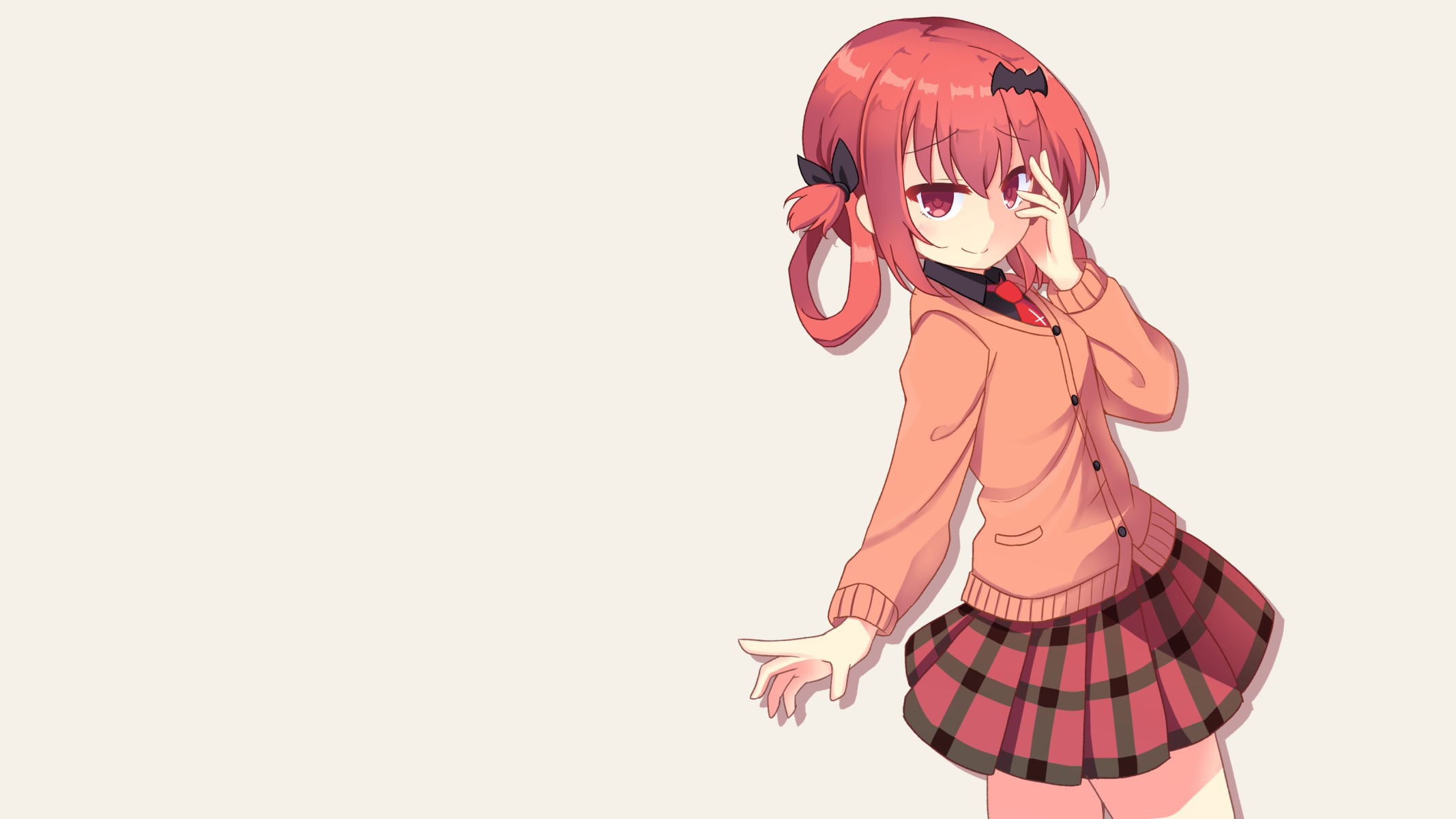 Satanichia McDowell Kurumizawa Gabriel Dropout Redhead School Uniform Anime Girls Simple Background  2134x1200