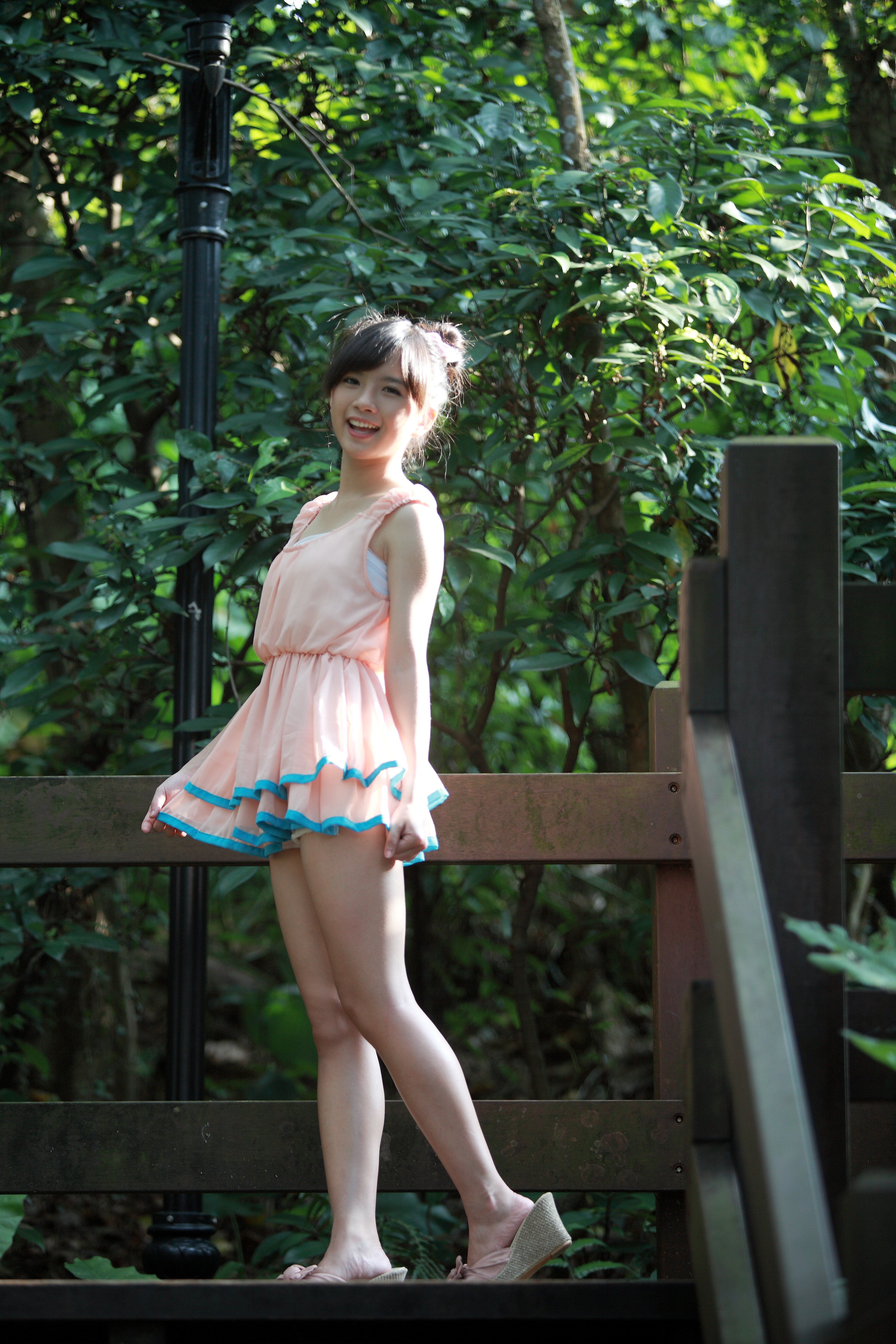 Women Xiaojing Asian Brunette Outdoors Laughing 3744x5616