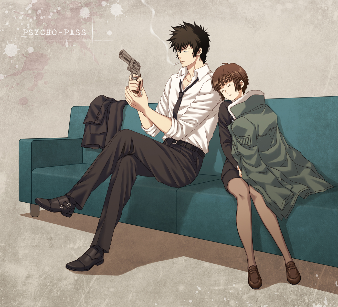 Psycho Pass Tsunemori Akane Kougami Shinya 1320x1200