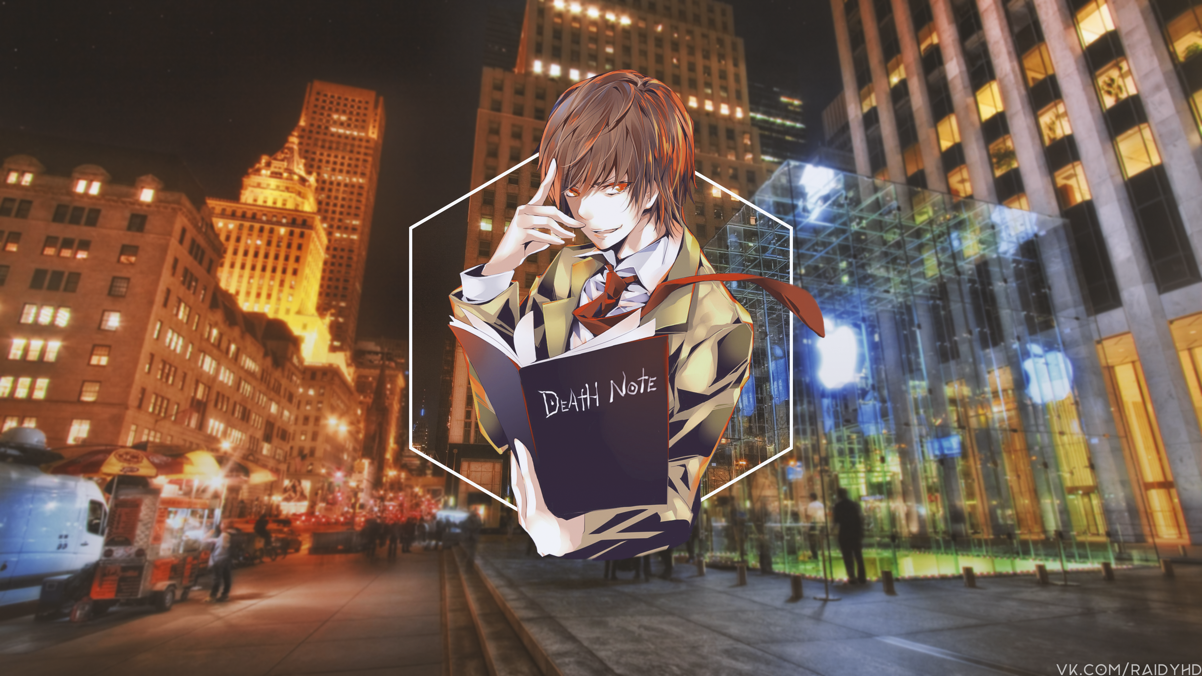 Anime Picture In Picture Death Note Yagami Light 3840x2160