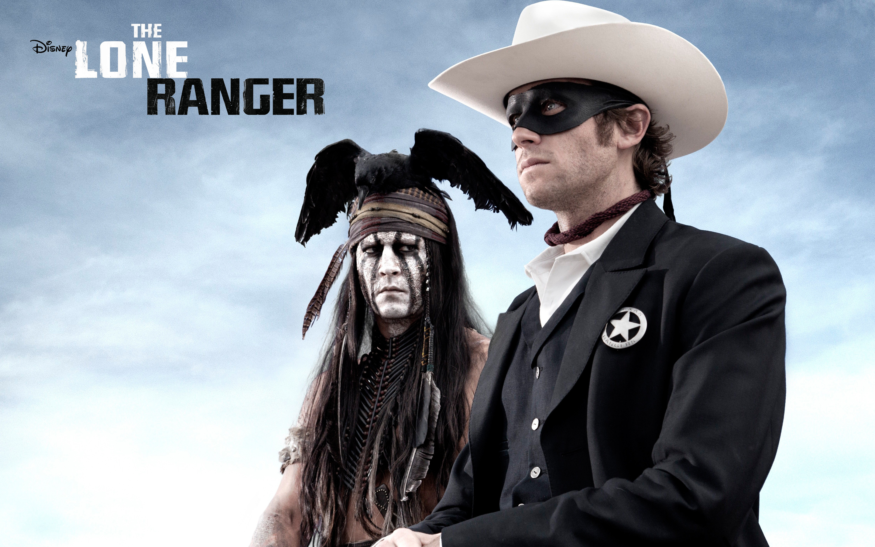 The Lone Ranger Johnny Depp Tonto Armie Hammer John Reid 2880x1800