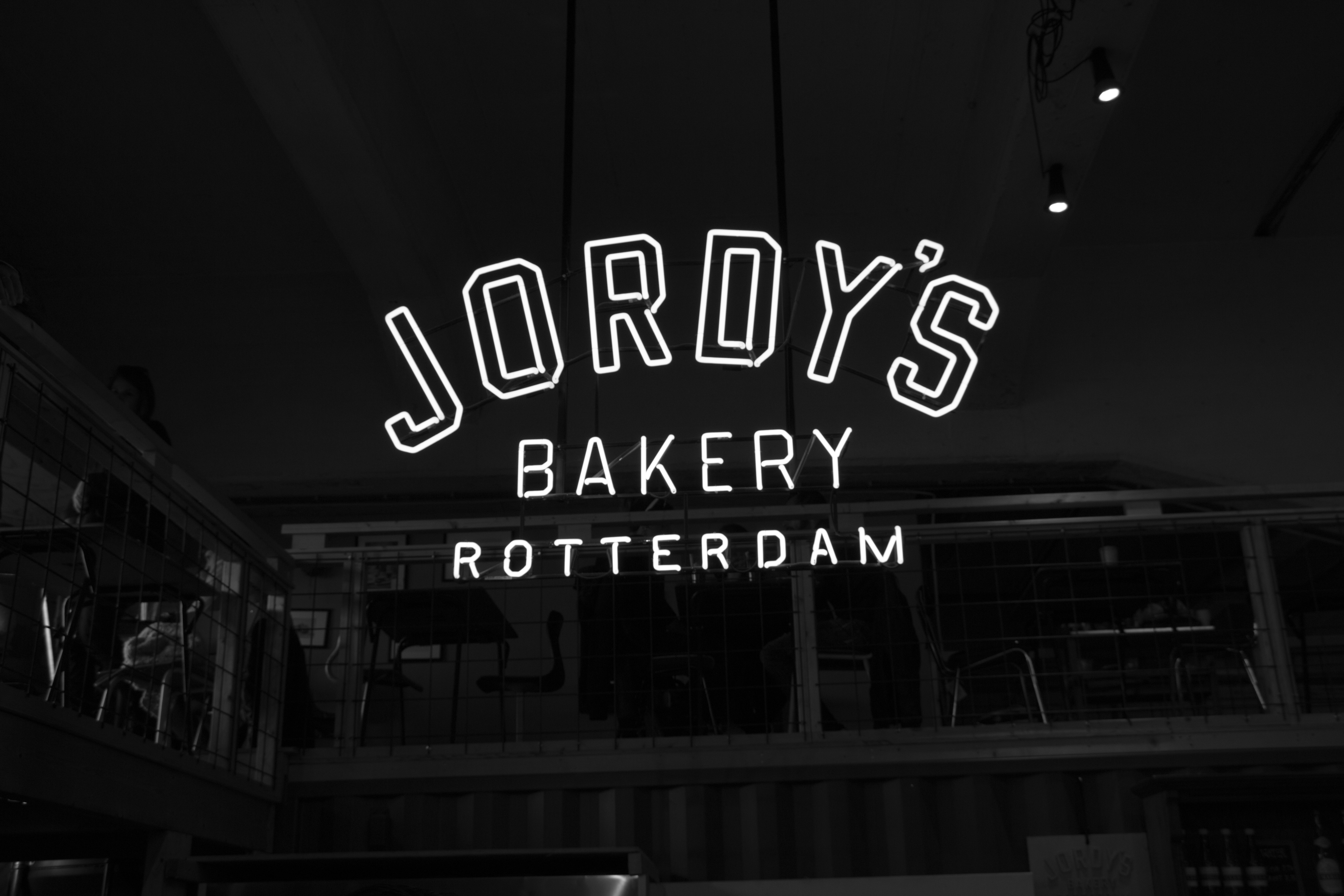 Netherlands Rotterdam Monochrome Neon Signs 5472x3648