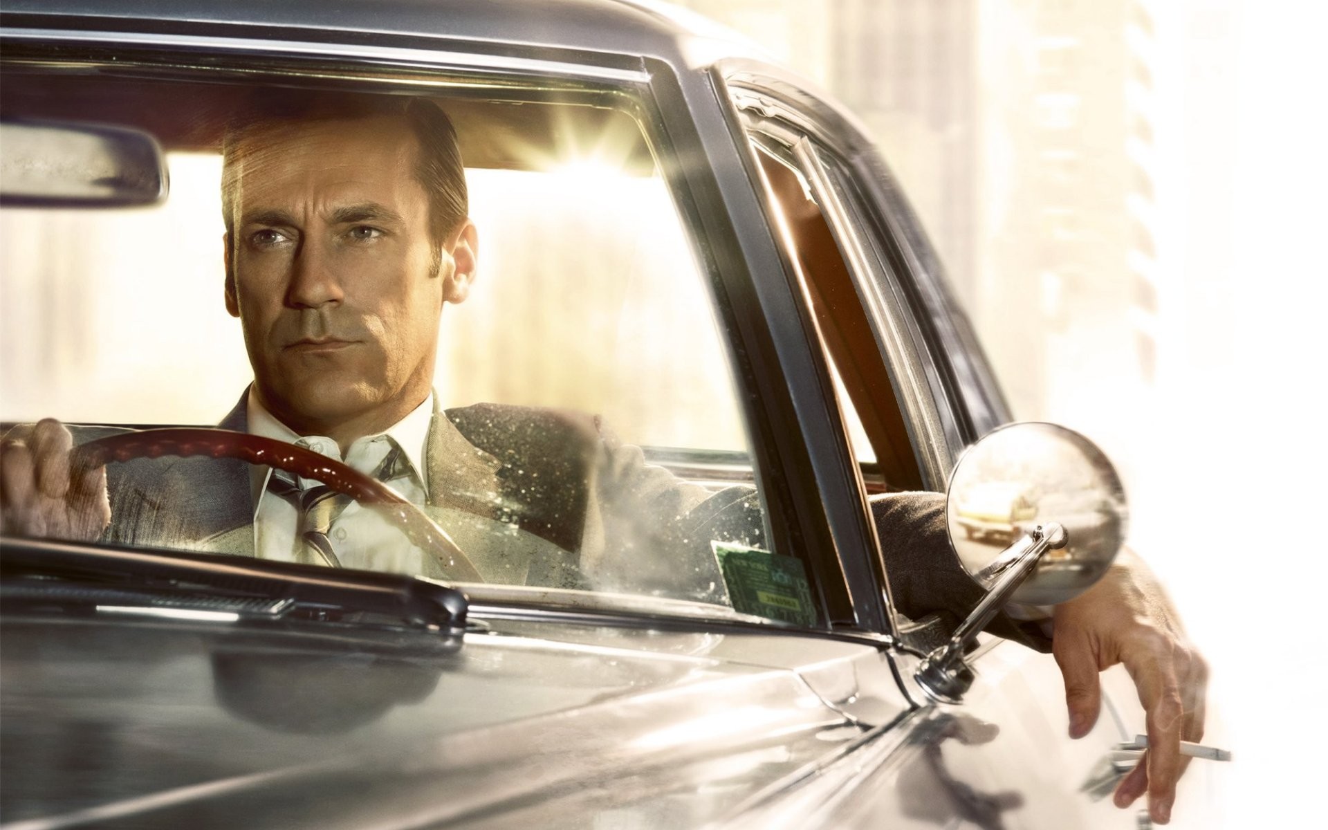 Mad Men Men Car Cigarettes Smoking Jon Hamm Don Draper 1920x1200