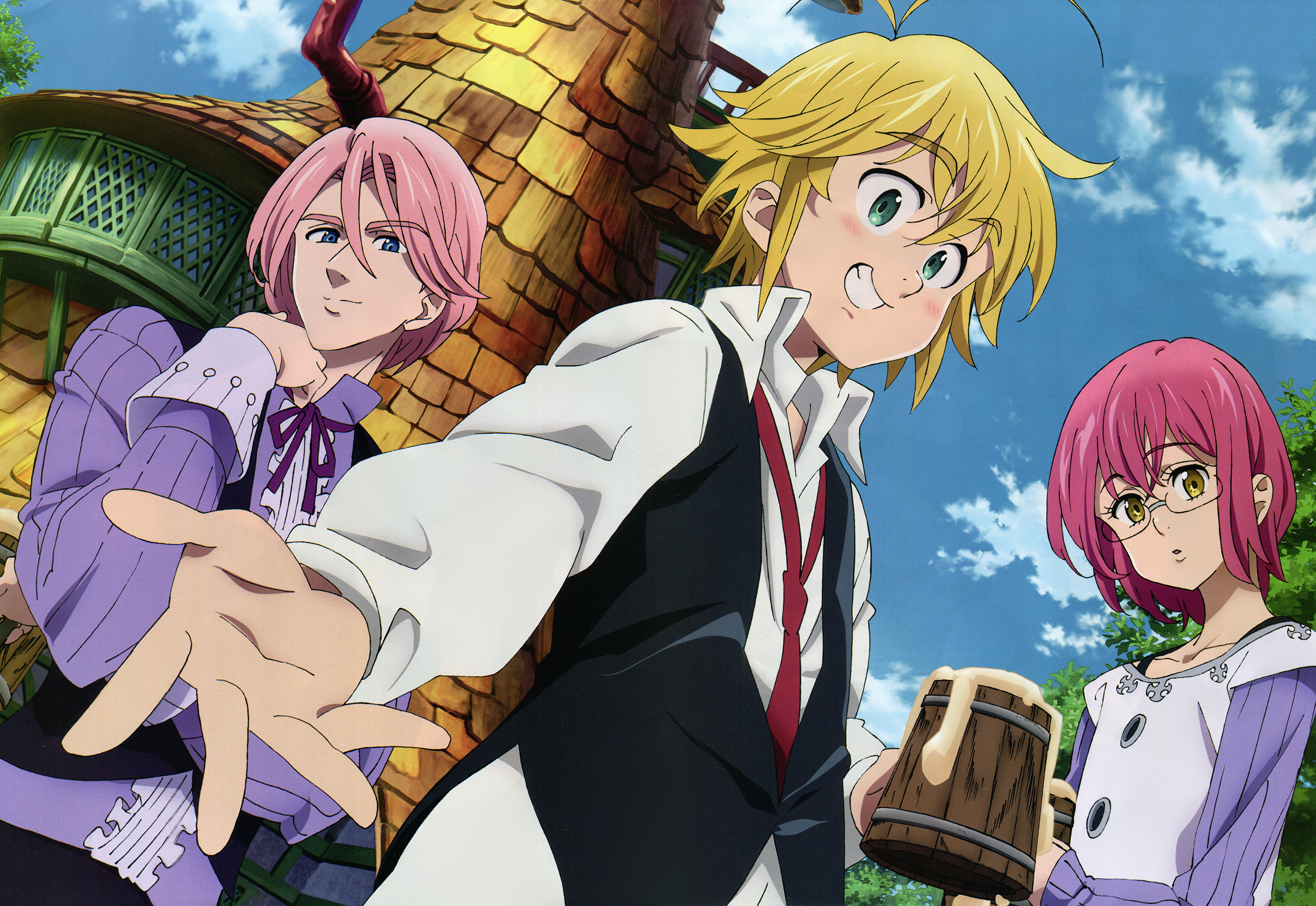 Gilthunder The Seven Deadly Sins Gowther The Seven Deadly Sins Meliodas The Seven Deadly Sins 3000x2066