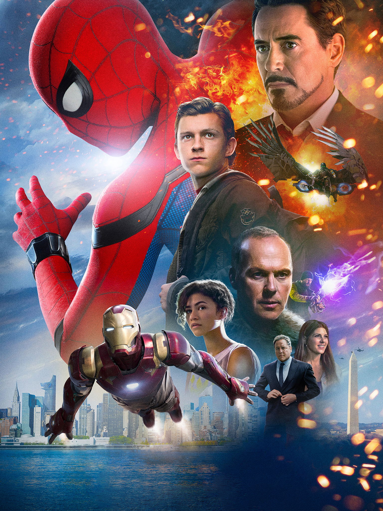 Spider Man Homecoming Movie Peter Parker Movies Iron Man Spider Man Tony Stark Portrait Display 1536x2048