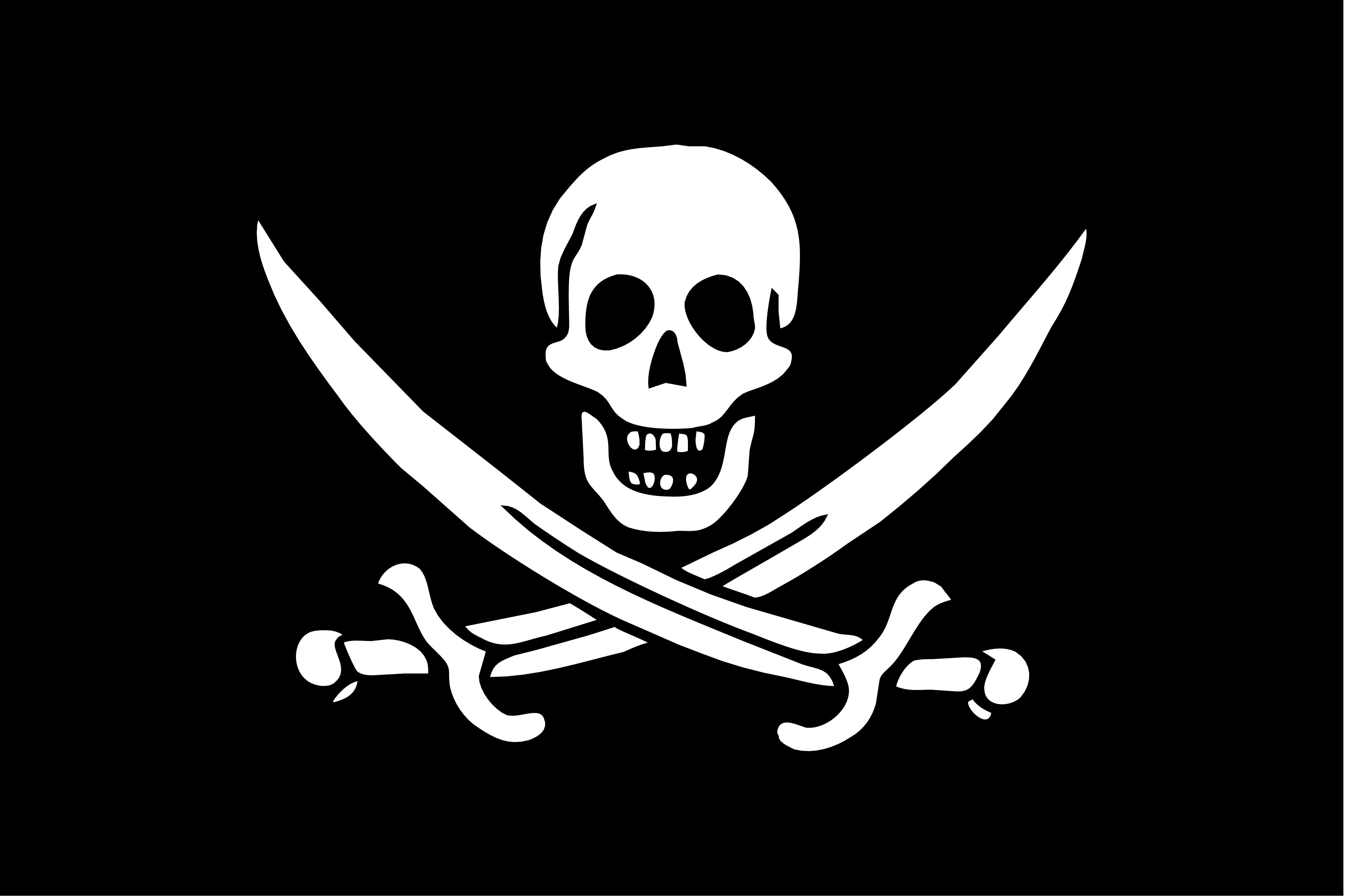 Pirate Flag Skull And Bones Jolly Roger 3576x2382