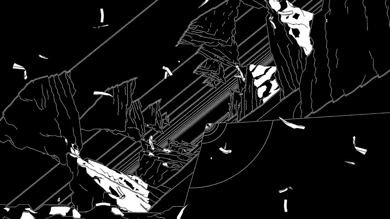 LORN Black White Contrast Music 1366x768