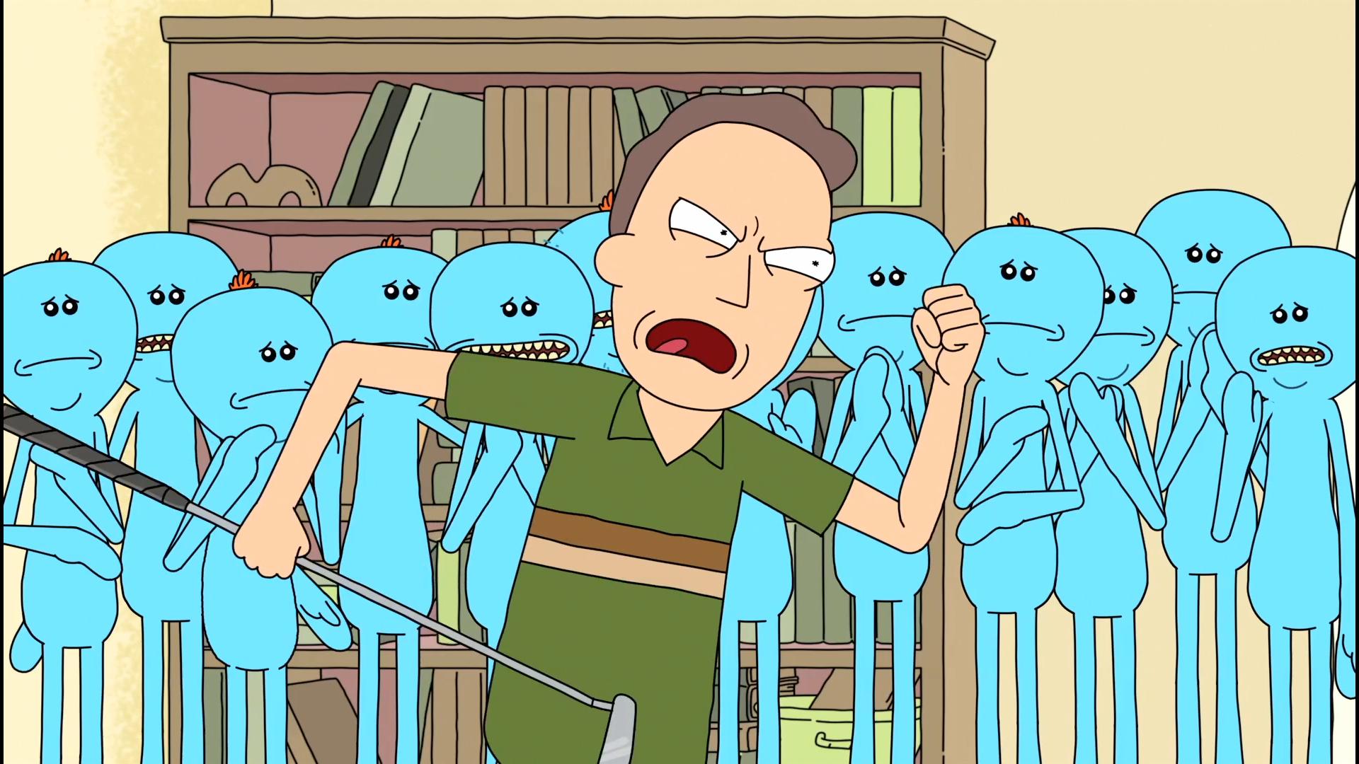 Jerry Smith Mr Meeseeks Rick And Morty Rick And Morty 1920x1080