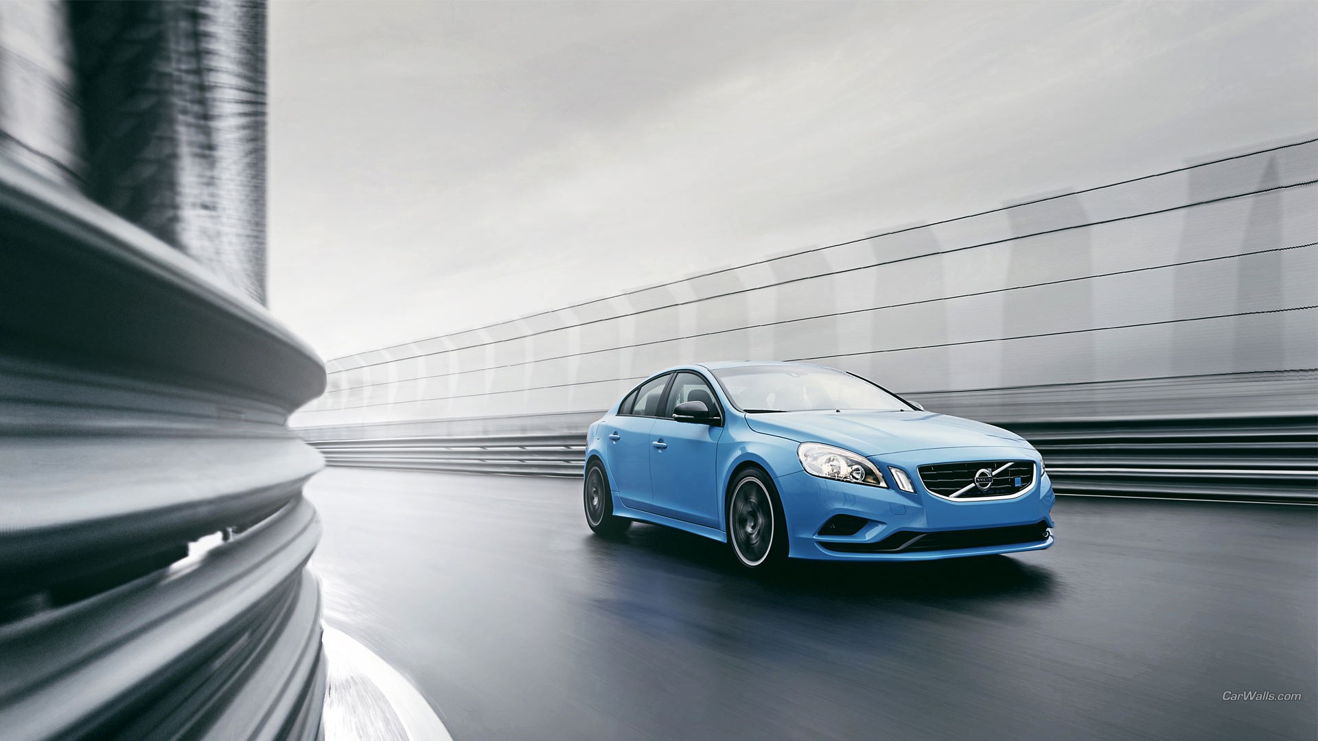 Volvo S60 Car Polestar Racing Blue Cars 1920x1080