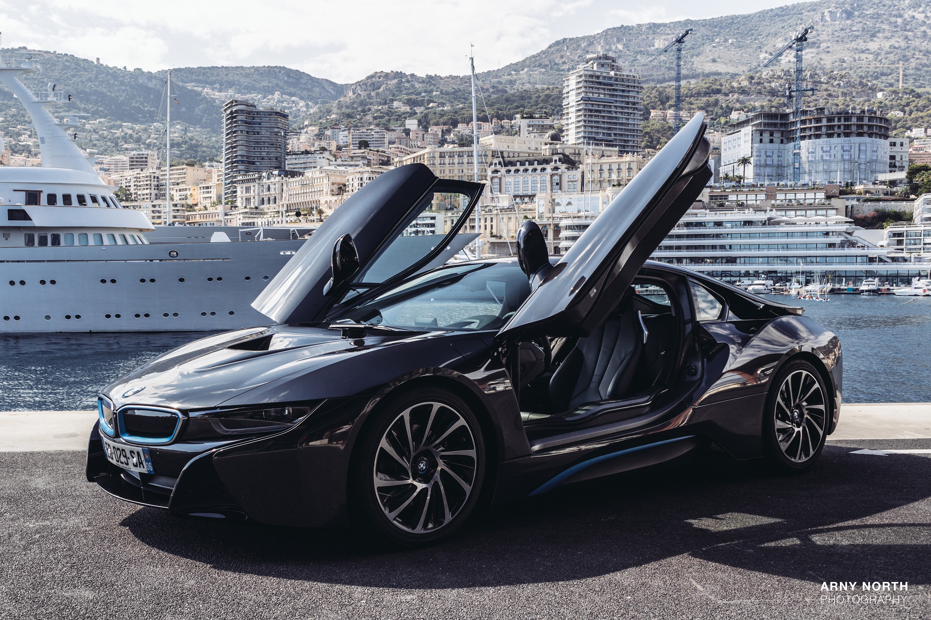 BMW I8 Black Cars Sports Car Monaco Arny North 3000x2000