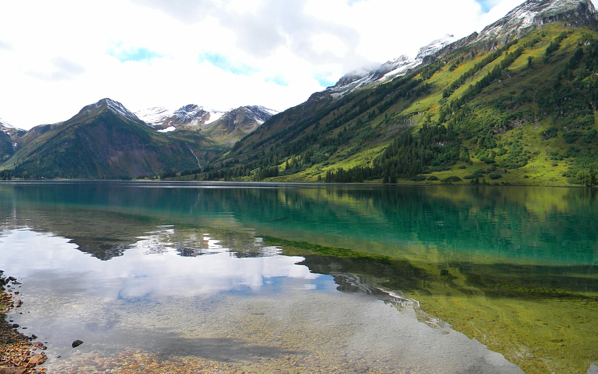 Landscape Nature Siberia Lake Reflection Mountains 1920x1200