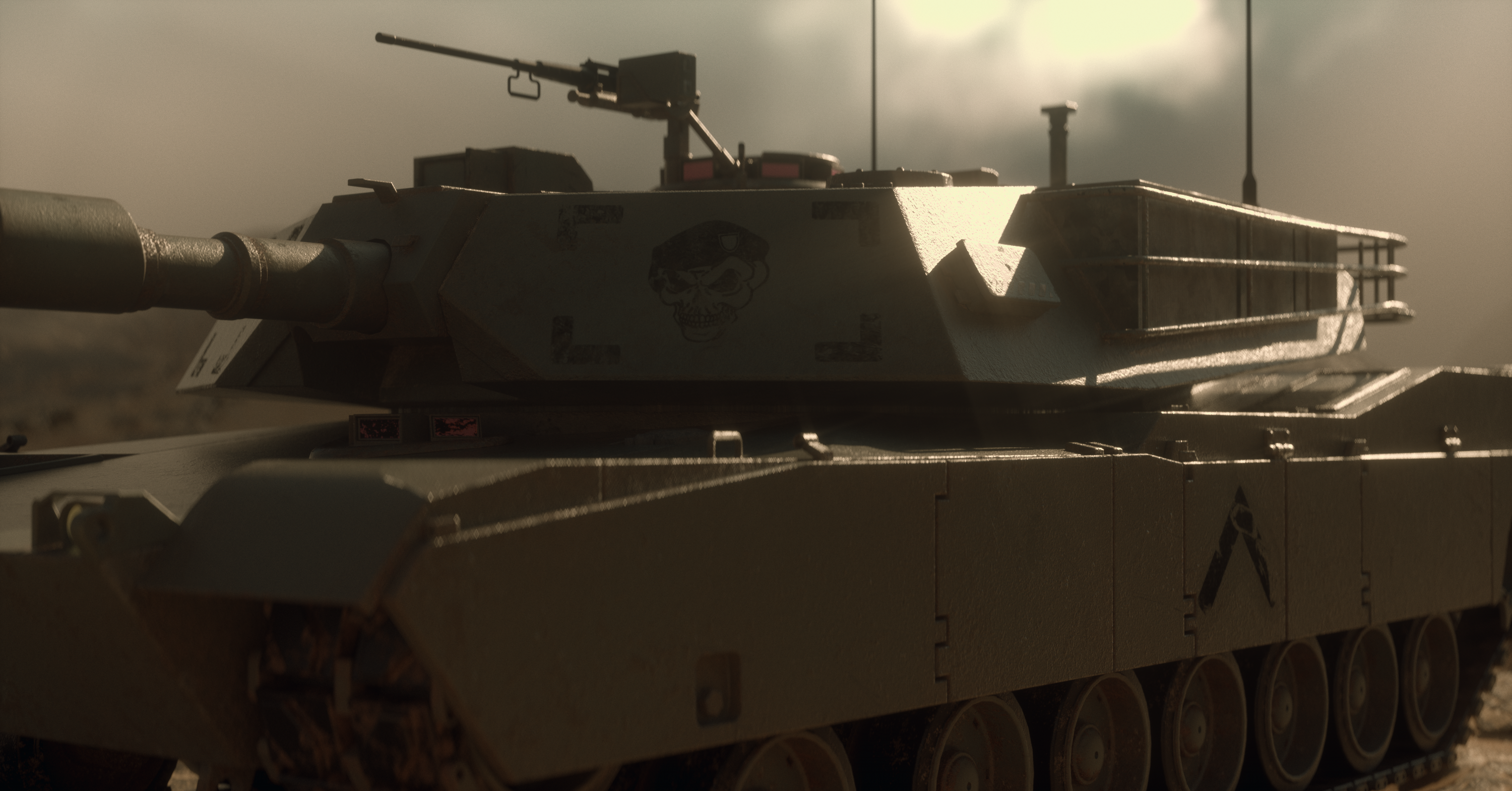 Tank Render Render OctaneRender Digital Military Military Desert 3000x1570