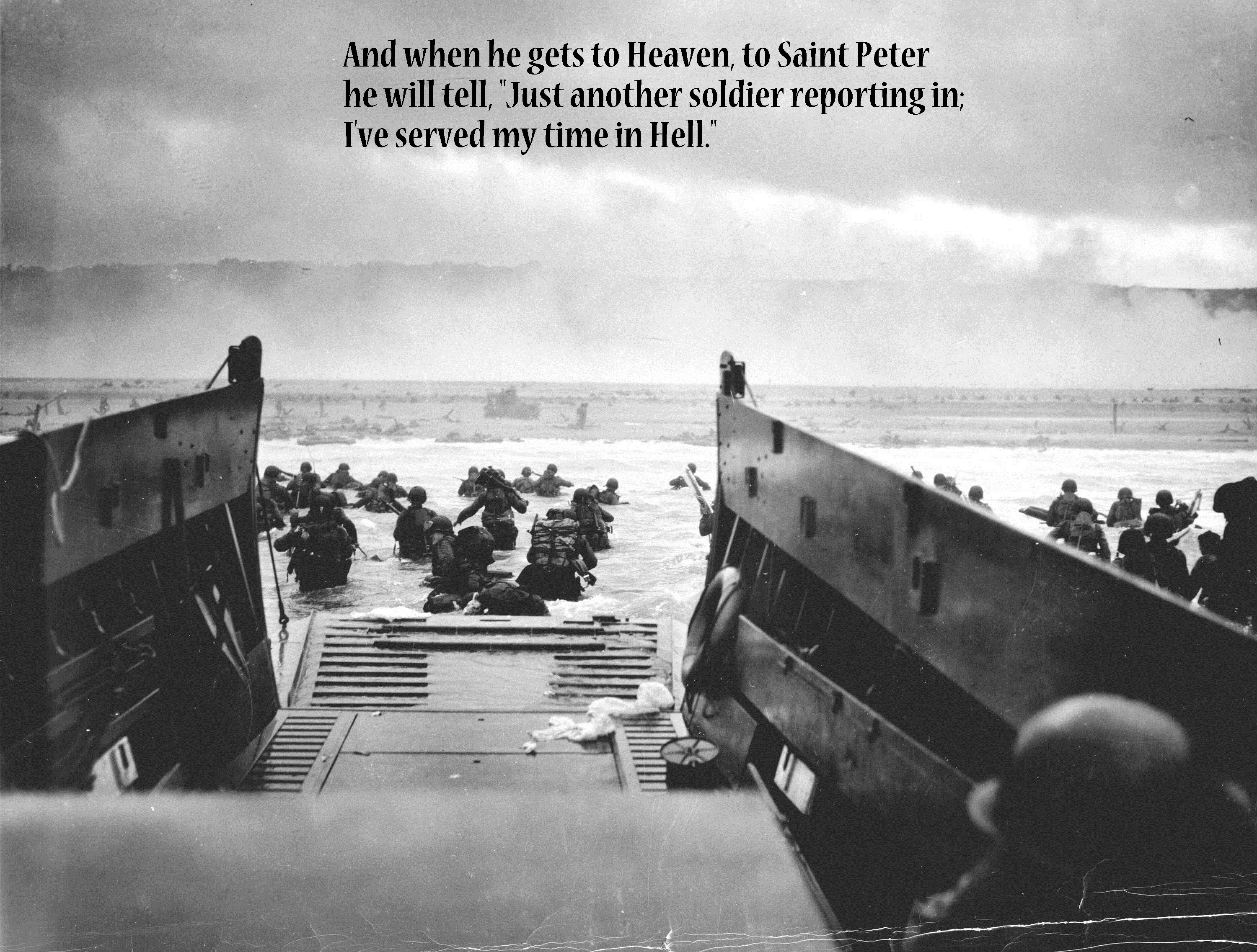 Quote World War Ii Military Monochrome 1944 Year Vintage Soldier D Day Cringy 3000x2274