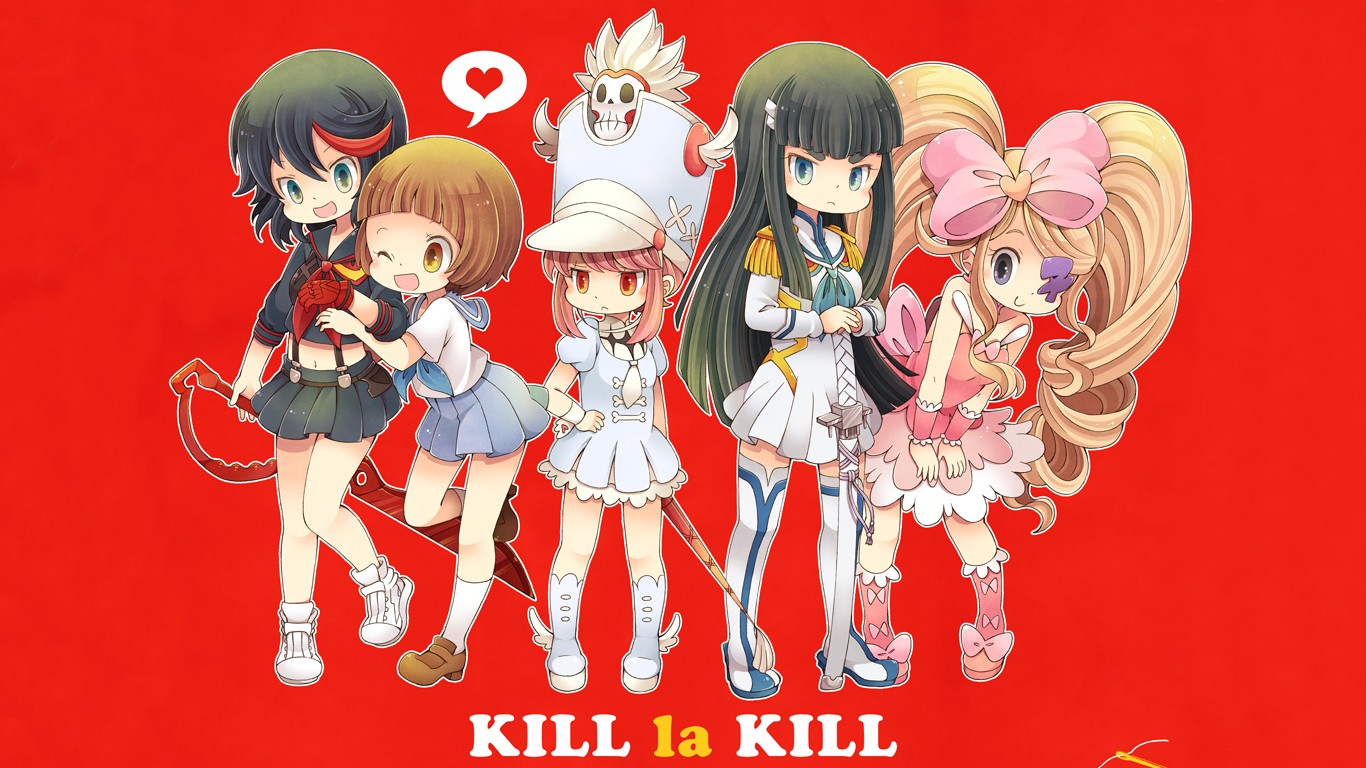 Kill La Kill Senketsu Kiryuin Satsuki Mankanshoku Mako Jakuzure Nonon Harime Nui 1366x768