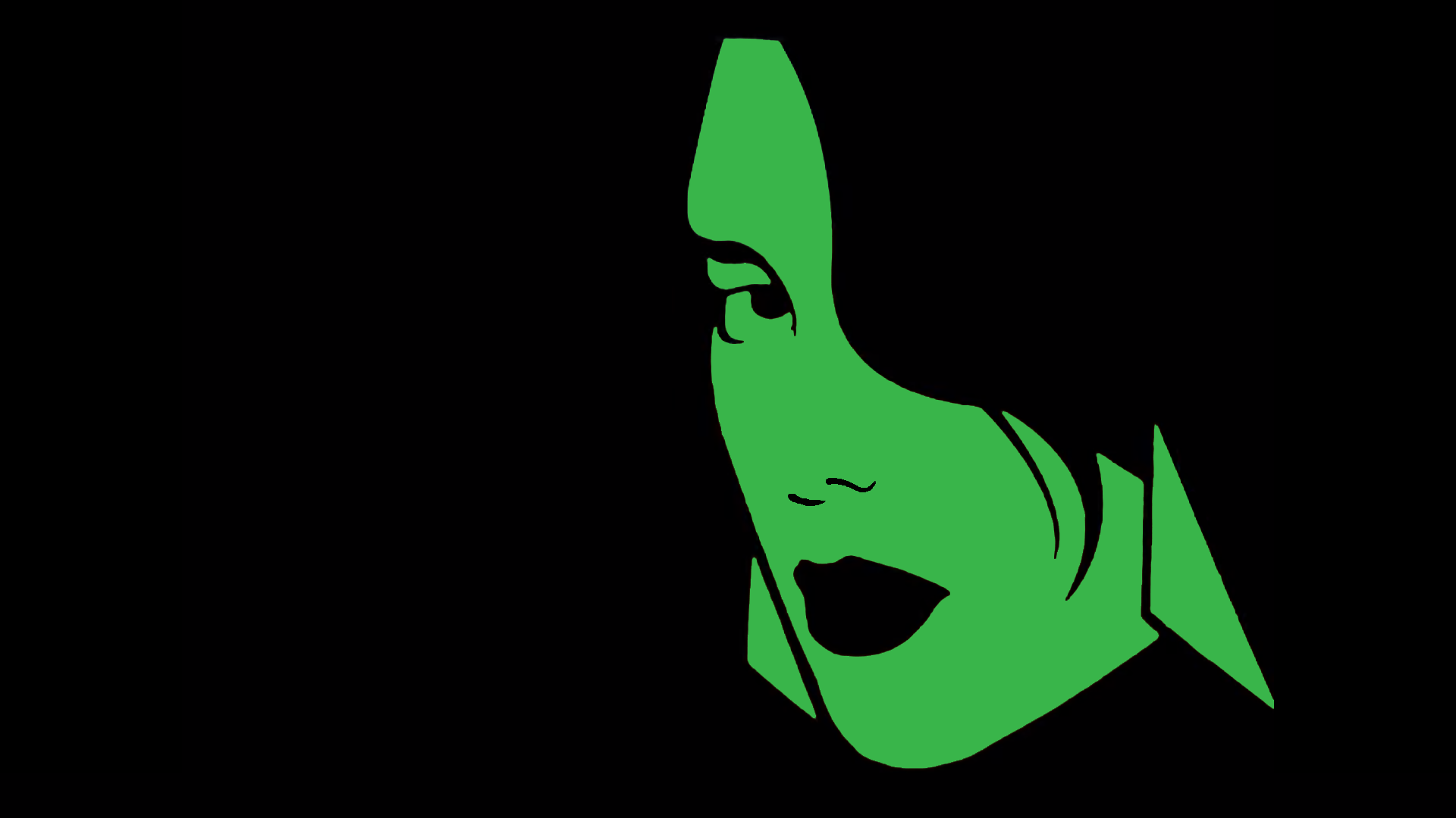Grand Theft Auto Vice City Minimalism Simple Background Green Face Illustration Women Rockstar Games 1920x1080
