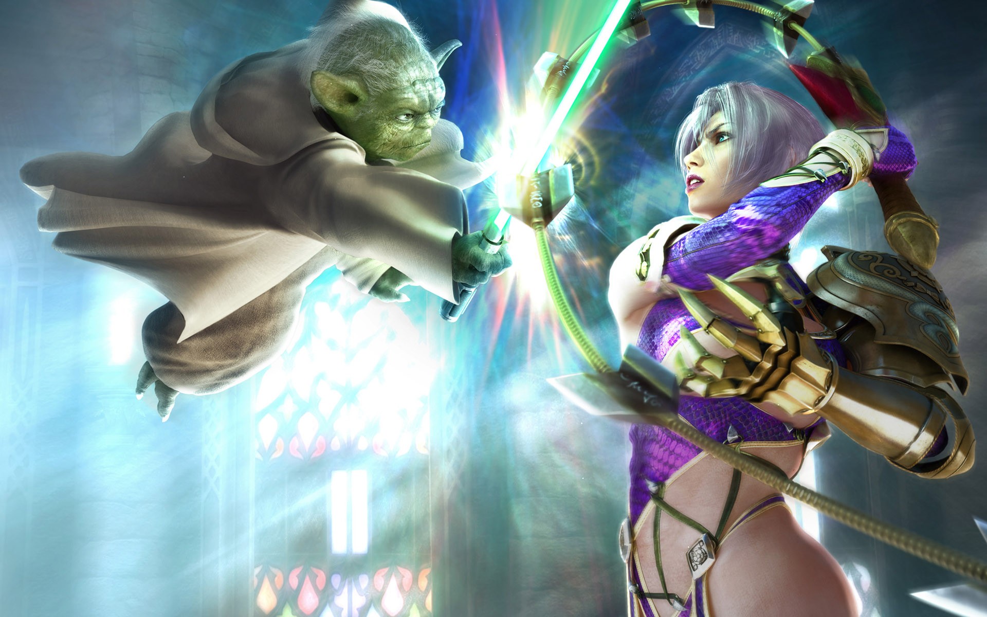 Fantasy Art Yoda Soul Calibur 5 Soul Calibur Video Games Ivy Valentine 1920x1200