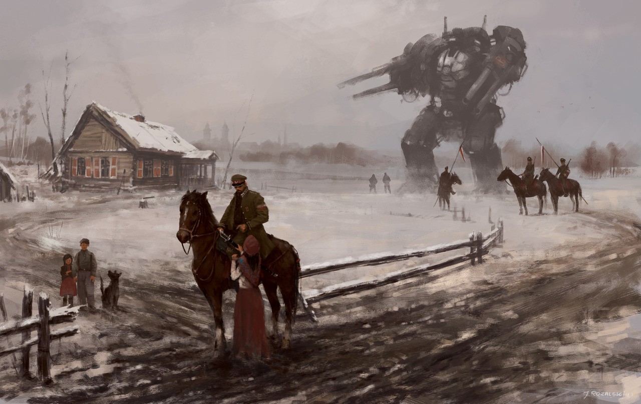 Mech Science Fiction Horse Robot Jakub Ro Alski 1280x807